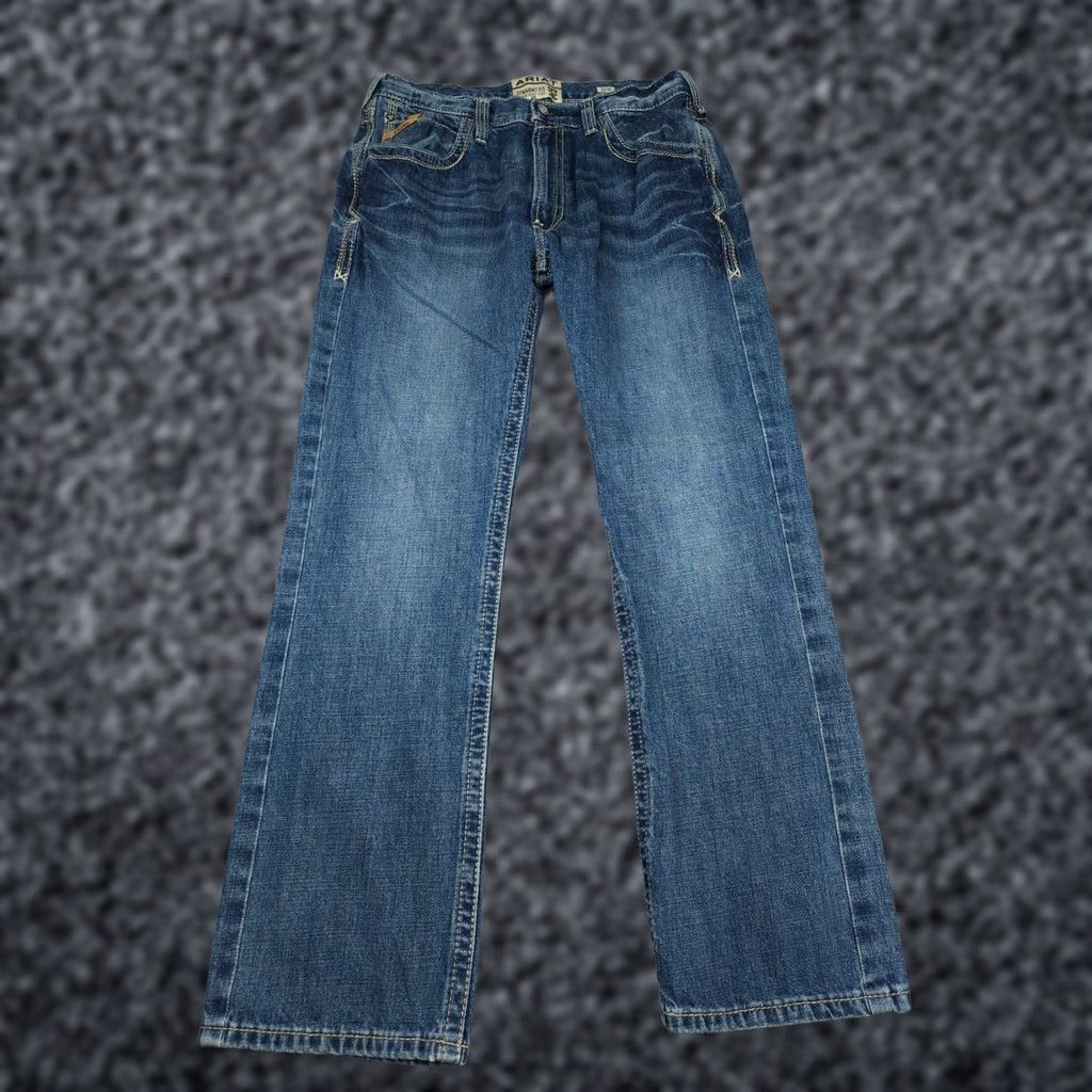 Ariat Ariat M5 Straight Leg Jeans Men's 34 x 32 Blue Workwear Ranch EUC Size US 34 / EU 50 - 1 Thumbnail