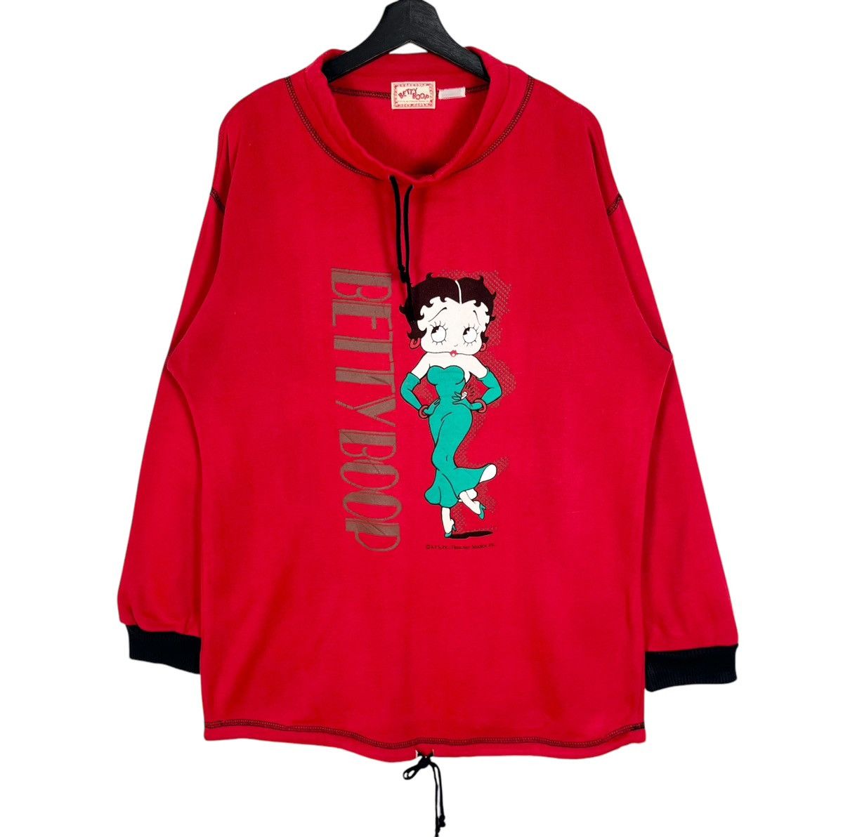 Cartoon Network × Vintage Vintage Betty Boop Drawstring Collar Sweatshirt Size US L / EU 52-54 / 3 - 1 Thumbnail