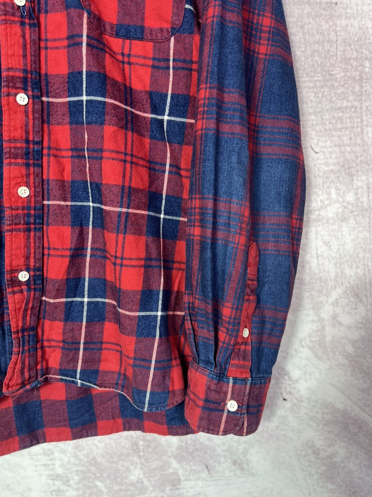 Beams Japan Beams Japan Tartan Pattern Patchwork Flannel Shirt Size US L / EU 52-54 / 3 - 9 Thumbnail