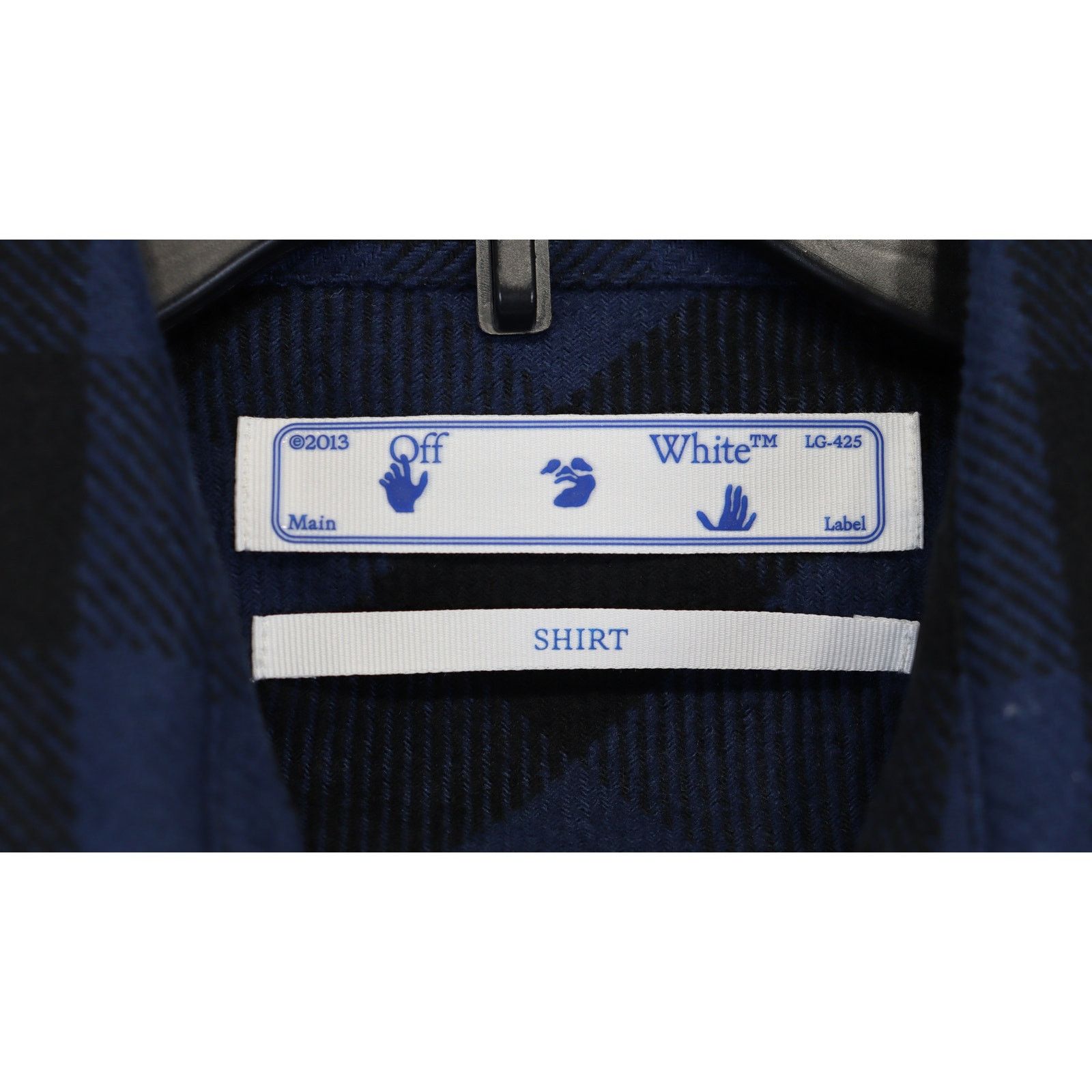 Off-White o1rshd1 Special Flannel Shirt in Black/Blue Size US M / EU 48-50 / 2 - 7 Thumbnail