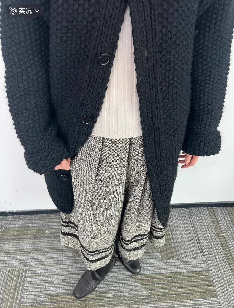 Comme des Garcons Comme Des Garcons size M Wool Blend Knit Skirt Size 22" - 8 Thumbnail