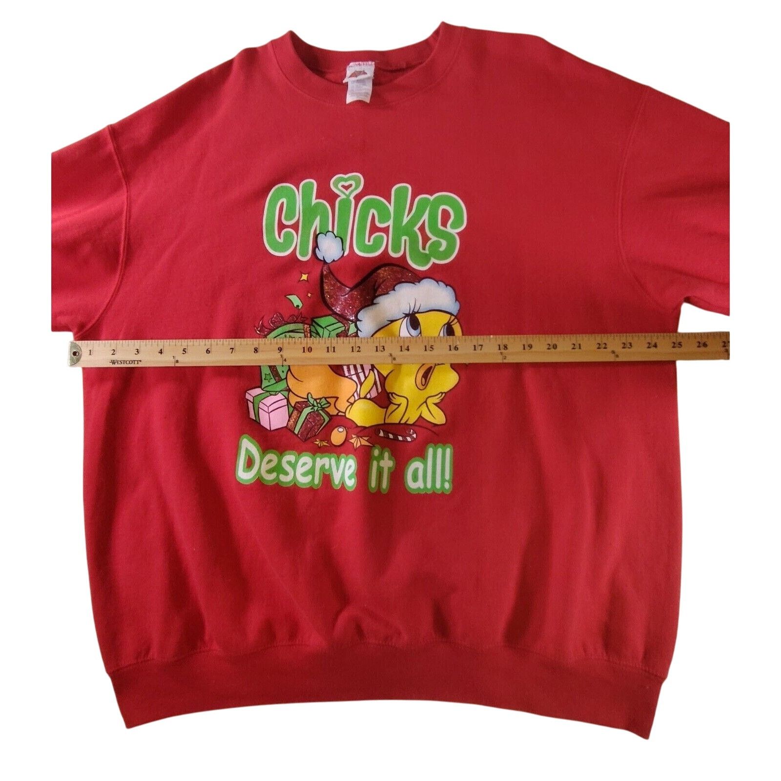 Disney VTG Looney Tunes Chicks Deserve It All Sweatshirt X Large Size US XL / EU 56 / 4 - 5 Thumbnail