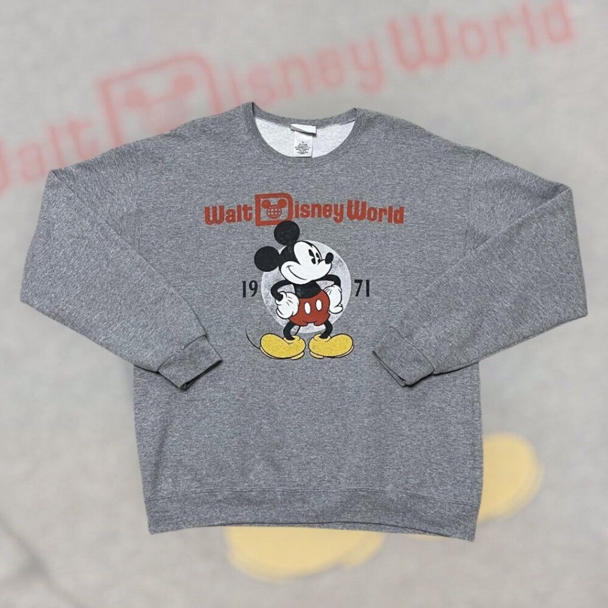 Disney Walt Disney World Park 1971 Crewneck Mickey Mouse - Unisex L Size L / US 10 / IT 46 - 1 Thumbnail