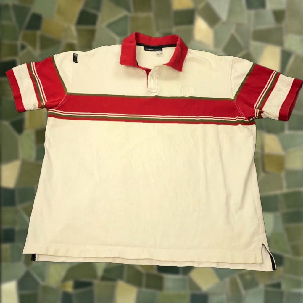 Rocawear VINTAGE Rocawear Polo Shirt Mens 2XL White Striped Short Sleeve Collared 2XL Grunge Hip Hop Urban Mens Size US XXL / EU 58 / 5 - 1 Thumbnail