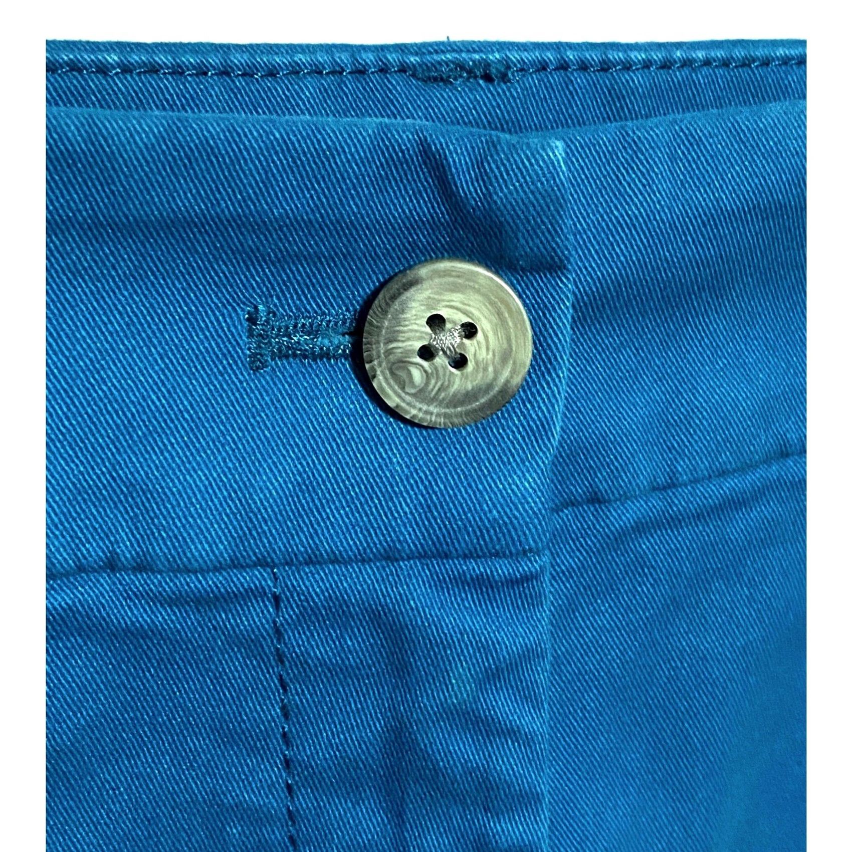 Loft Loft Bermuda Chino Shorts 4 Blue Teal Stretch Preppy Casual Modest Comfort Boho Shirt Womens Regular Small? Size 27" / US 4 / IT 40 - 2 Thumbnail