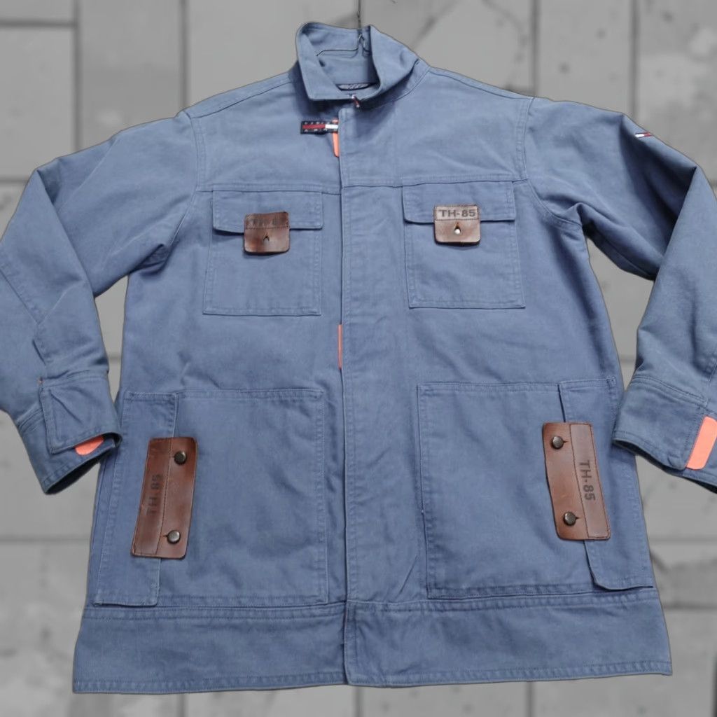 Tommy Hilfiger VINTAGE Tommy Hilfiger Jacket Regular M Blue Canvas Deck Jacket Size US M / EU 48-50 / 2 - 1 Thumbnail