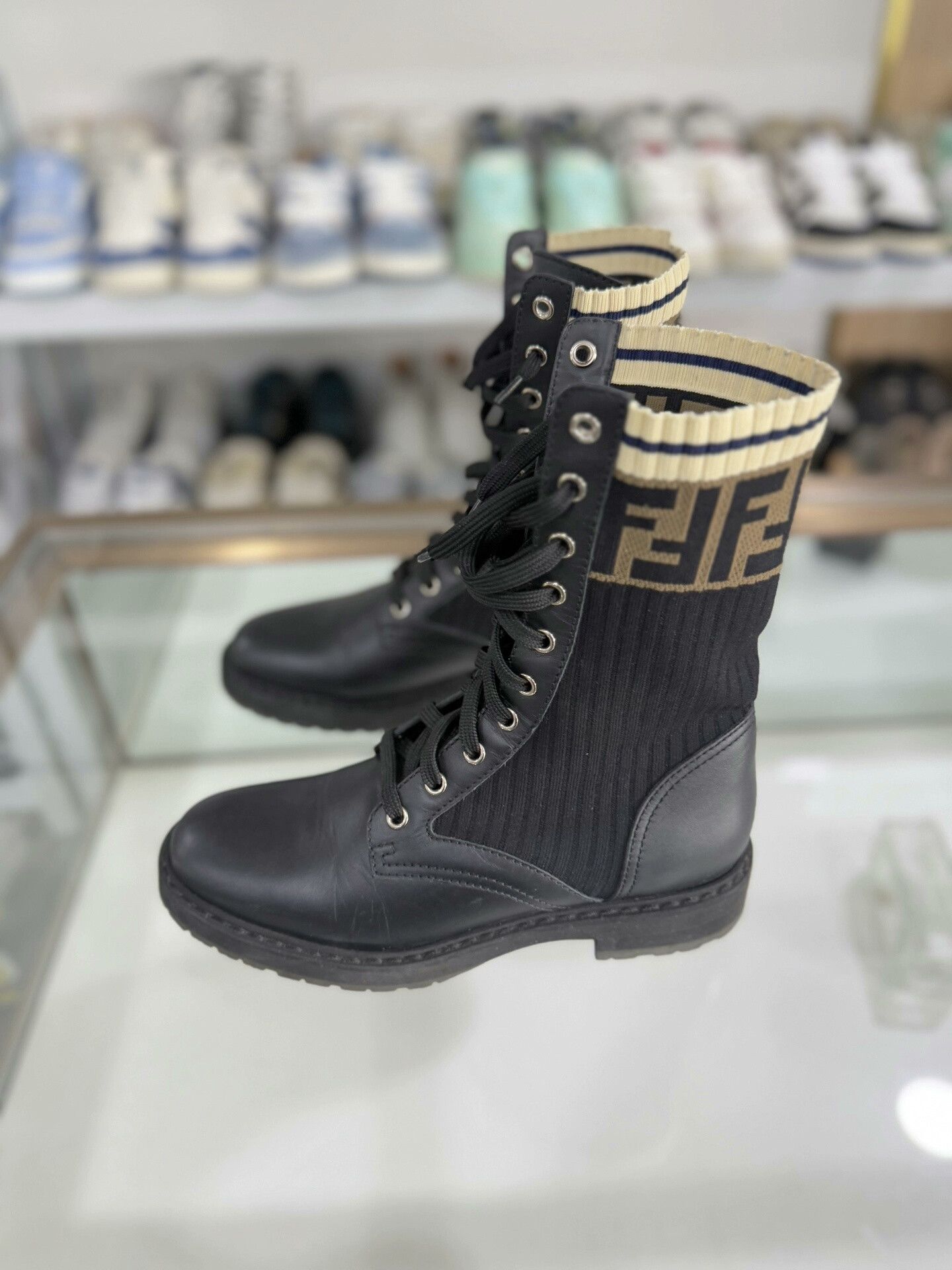 Fendi Fendi Black Logo Short Boots Size 37 Size US 6 / IT 36 - 1 Thumbnail