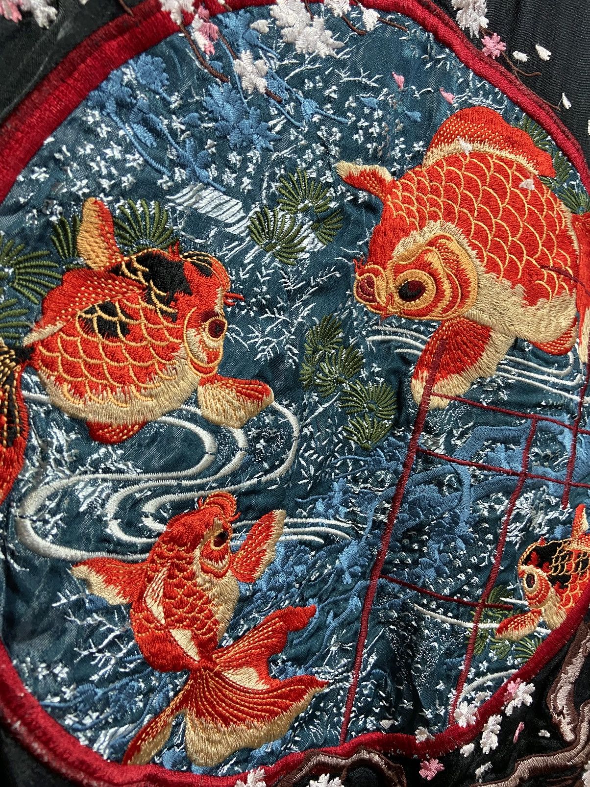 Japanese Brand Japanese classic script Silk Reversible Sukajan Koi Size US M / EU 48-50 / 2 - 13 Thumbnail