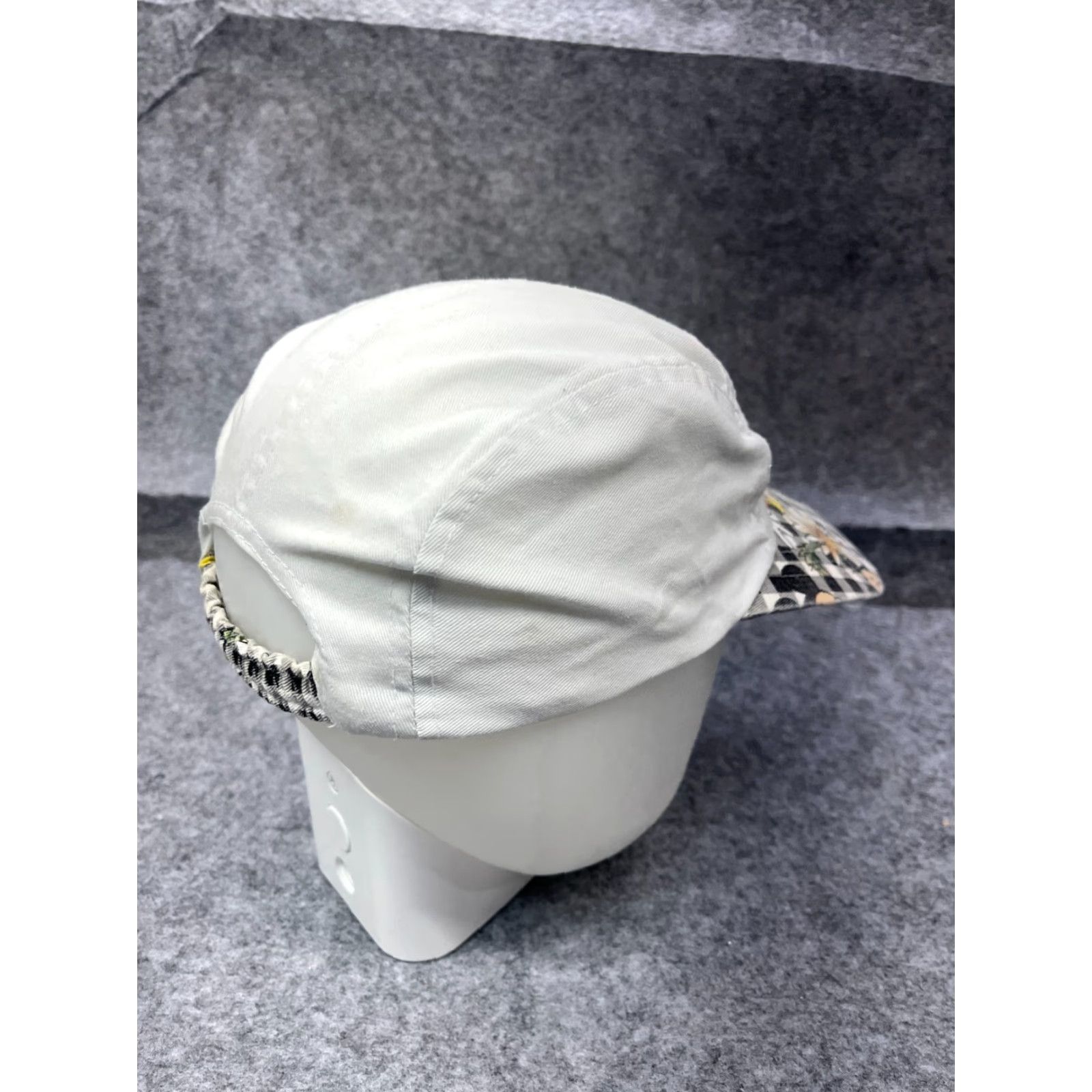 Mickey Unlimited Disney Mickey Mouse Hat Cap Fitted Adult Plaid White Floral Elastic 5 Panel Size ONE SIZE - 7 Thumbnail
