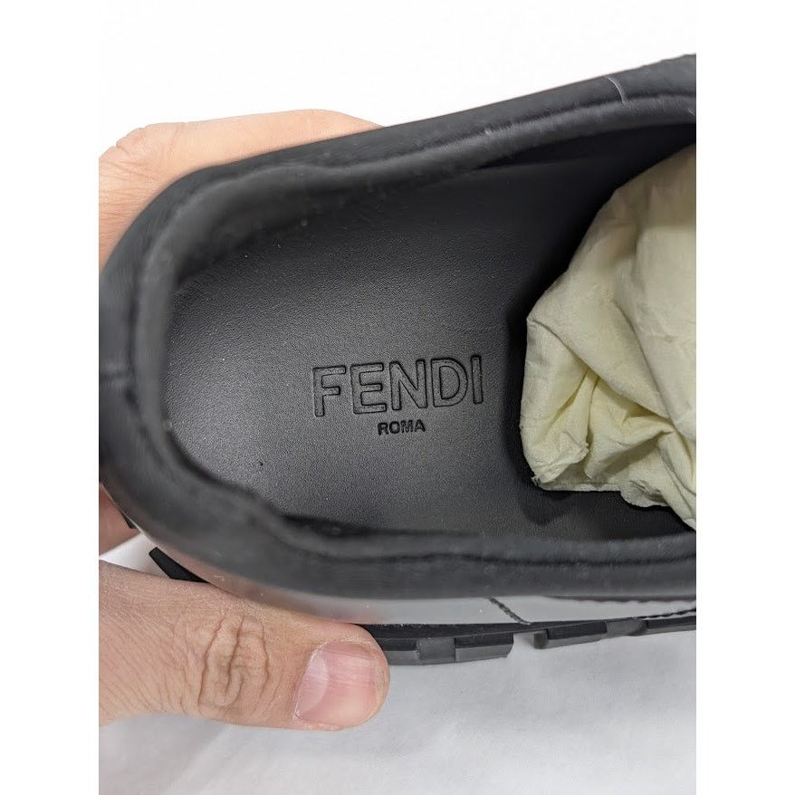 Fendi o1rshd1 Men's Lace Up Fabric Calf Leather Boots Shoe in Nero Size US 11 / EU 44 - 14 Thumbnail