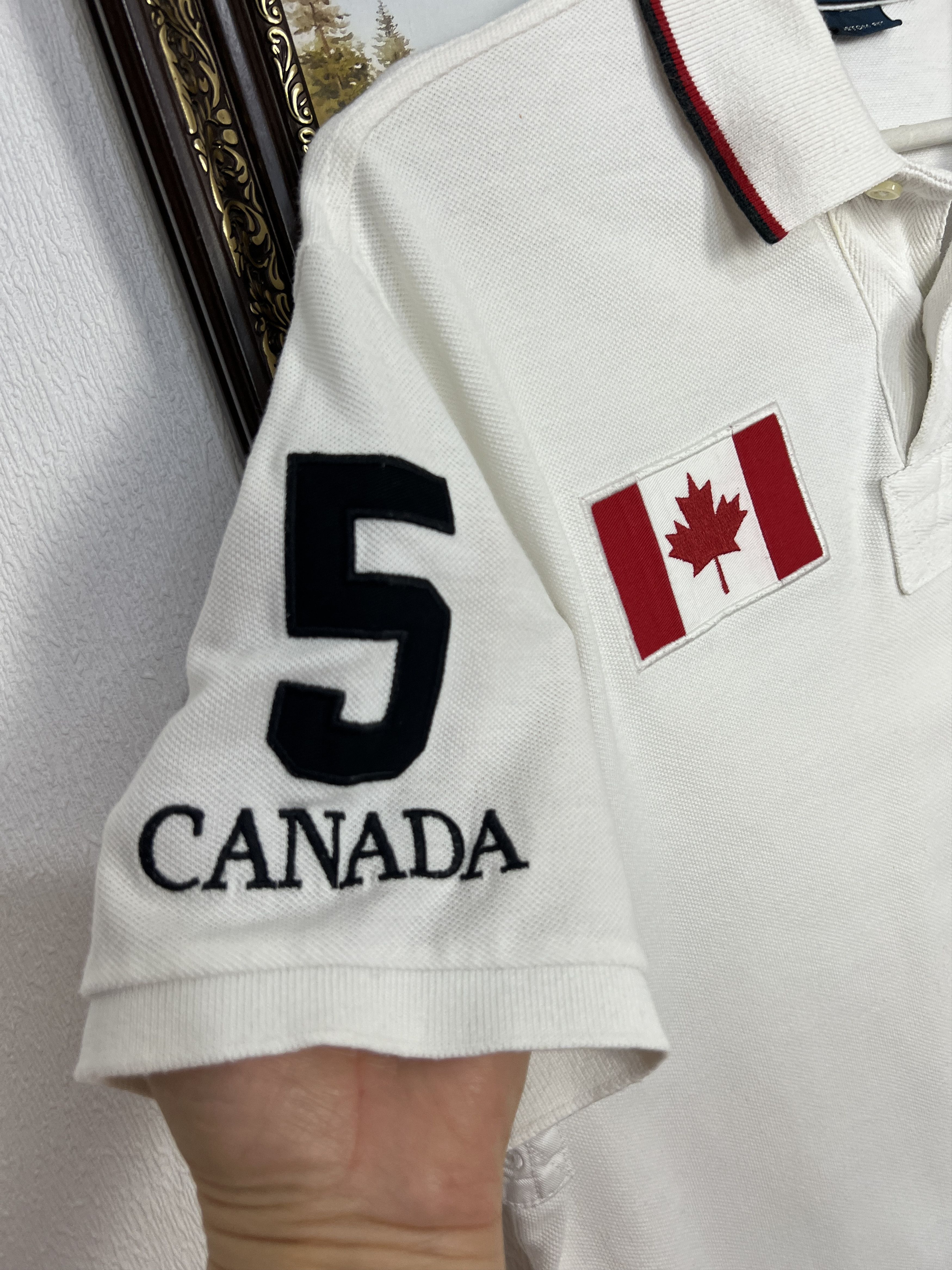 Polo Ralph Lauren Polo Ralph Lauren Canada White Polo Shirt Rugby Jersey Rare Size US S / EU 44-46 / 1 - 5 Thumbnail
