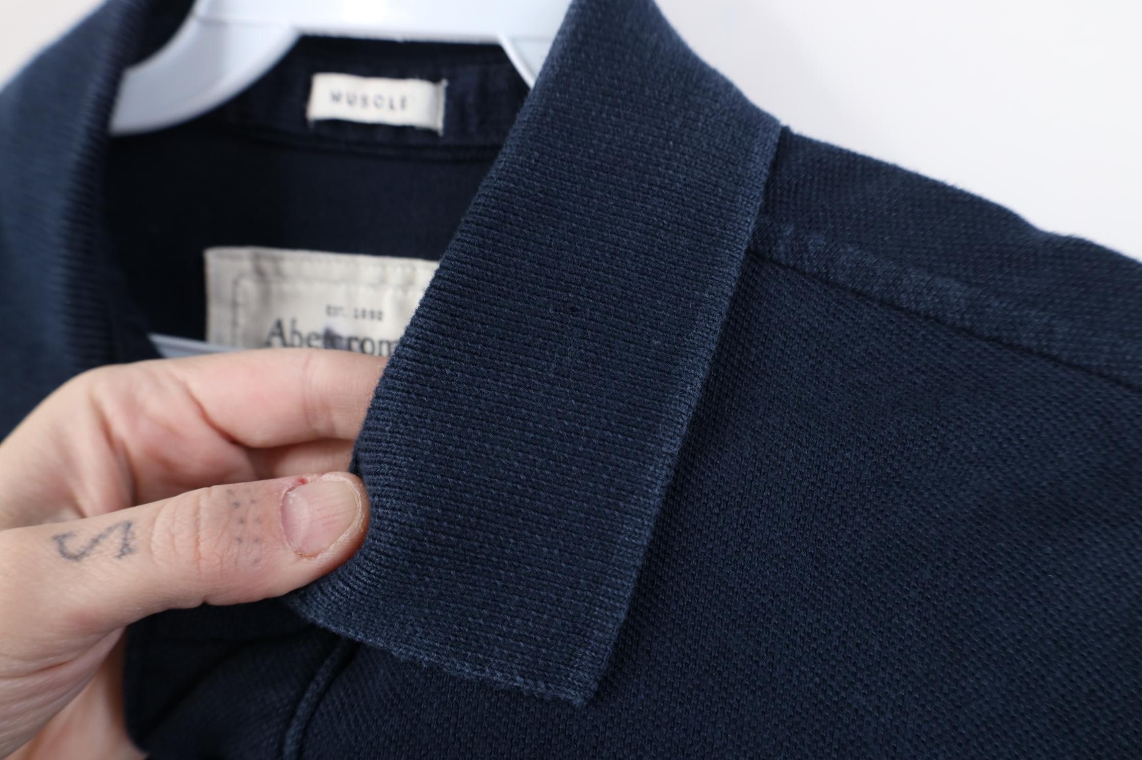 Abercrombie & Fitch Vintage 90s Y2K Abercrombie & Fitch Polo Shirt Navy Blue Size US S / EU 44-46 / 1 - 6 Thumbnail