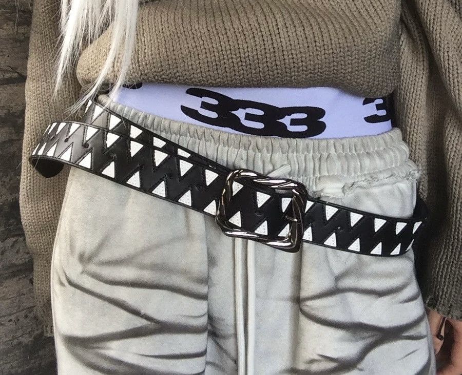Japanese Brand × Vintage Retro punk rock aesthetic sawtooth cross y2k belt Size ONE SIZE - 4 Thumbnail