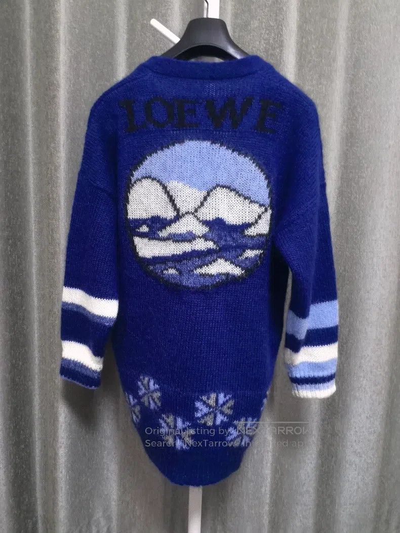 Loewe Loewe Blue Polar Bear Mohair Cardigan Size S / US 4 / IT 40 - 2 Thumbnail