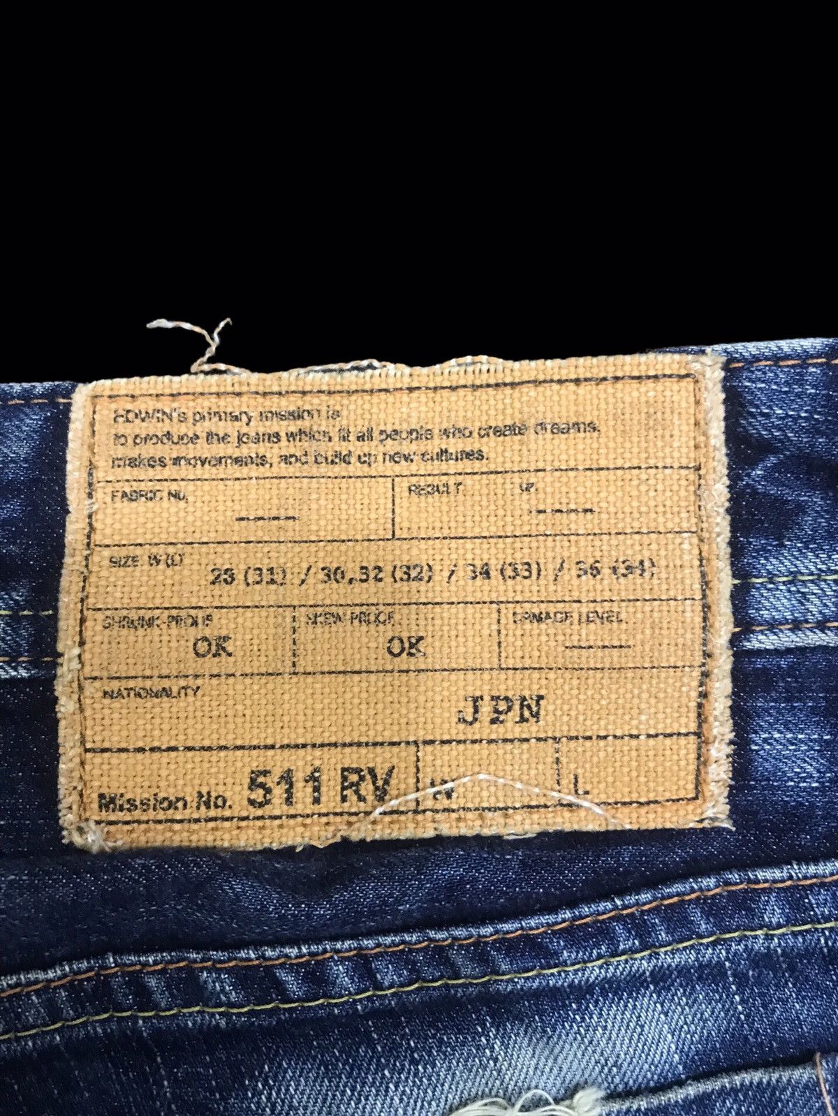 Edwin 💥FLARE💥ARCHIVAL EDWIN 511 RV STONEWASH FLARE DENIM F258 Size US 29 - 19 Thumbnail