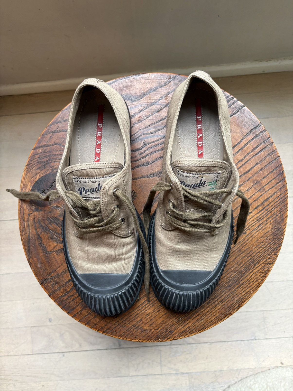 Prada Prada Khaki Shoes Size US 9 / EU 42 - 1 Thumbnail
