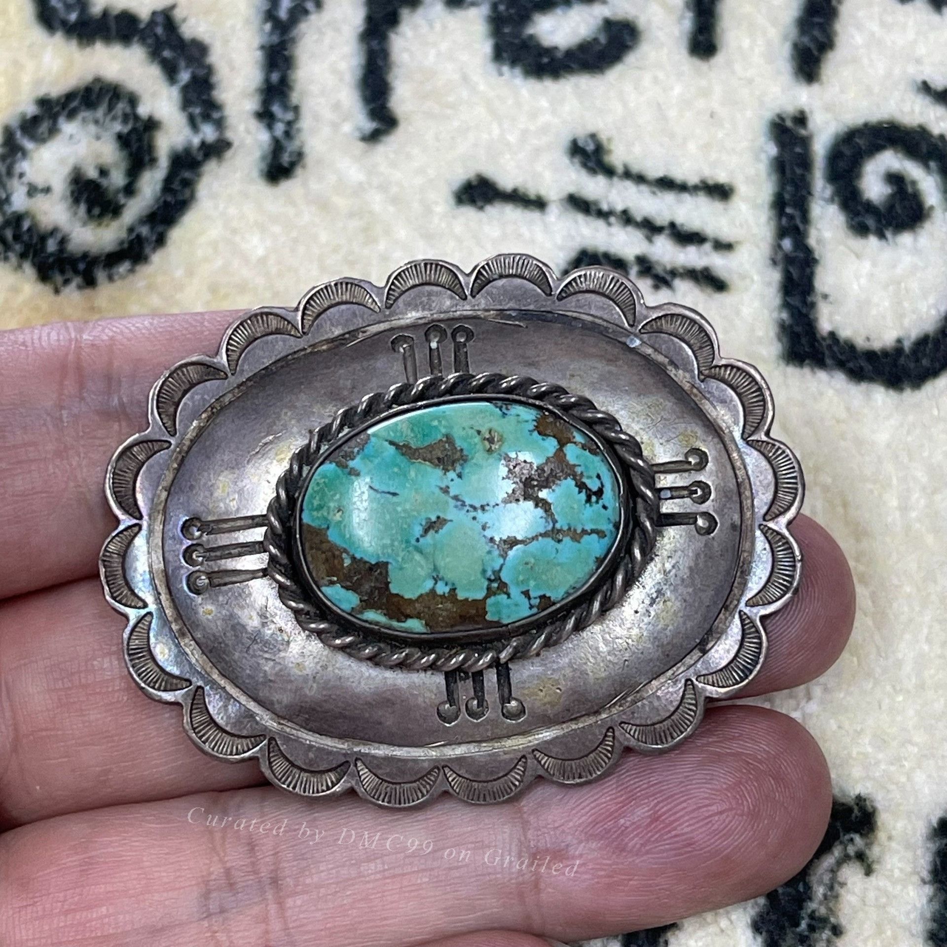 Other Navajo Antique Silver Turquoise Brooch Size ONE SIZE - 1 Thumbnail