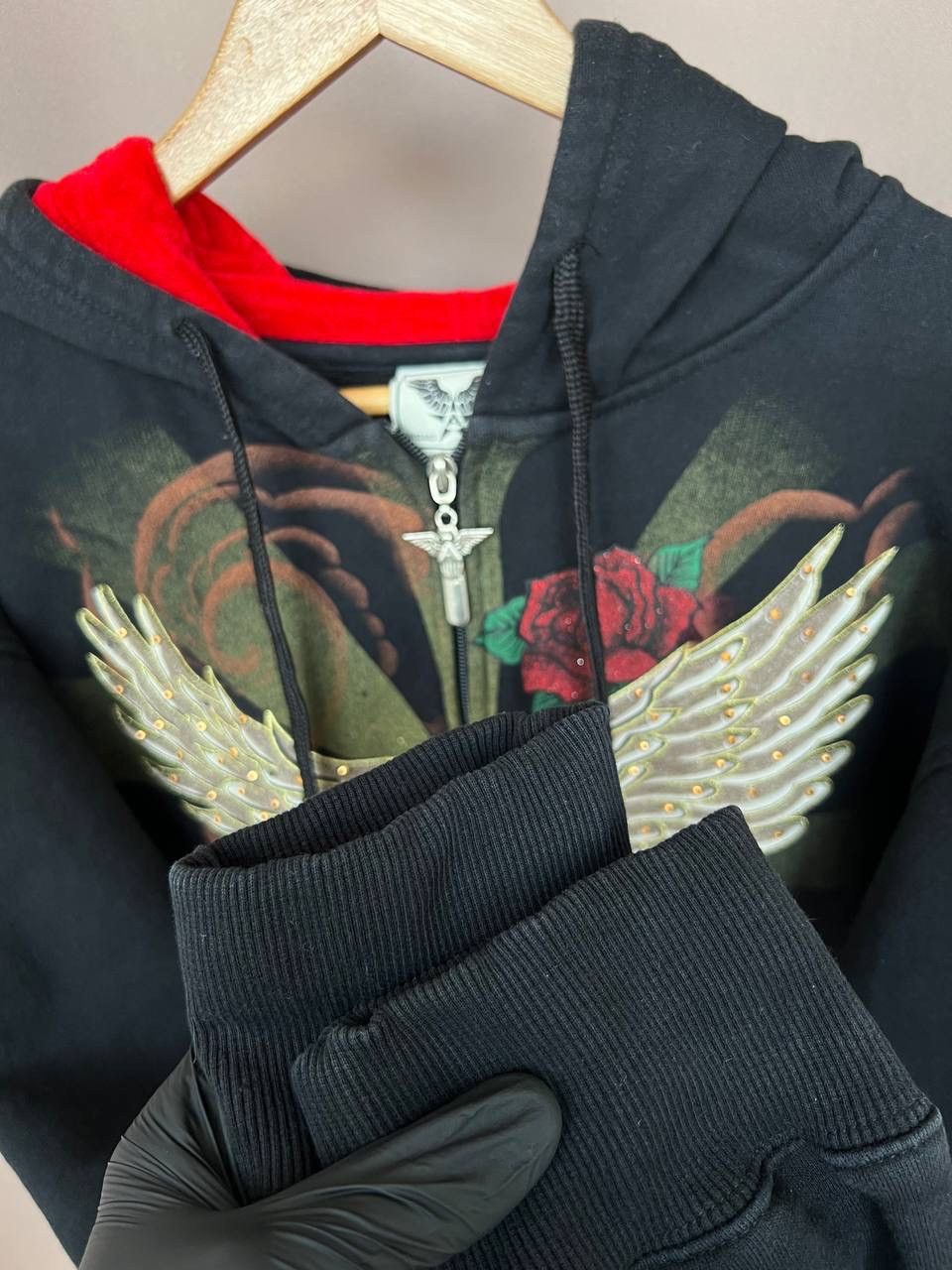 Avirex Avirex Hoodie Mens Size XXL Full Zip Rhinestone Eagle Jacket Size US XL / EU 56 / 4 - 18 Thumbnail