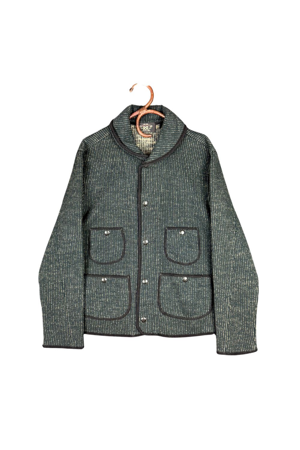Polo Ralph Lauren 09AW RRL Double RL Shawl Collar Textured Knit Work Jacket Size US M / EU 48-50 / 2 - 15 Thumbnail
