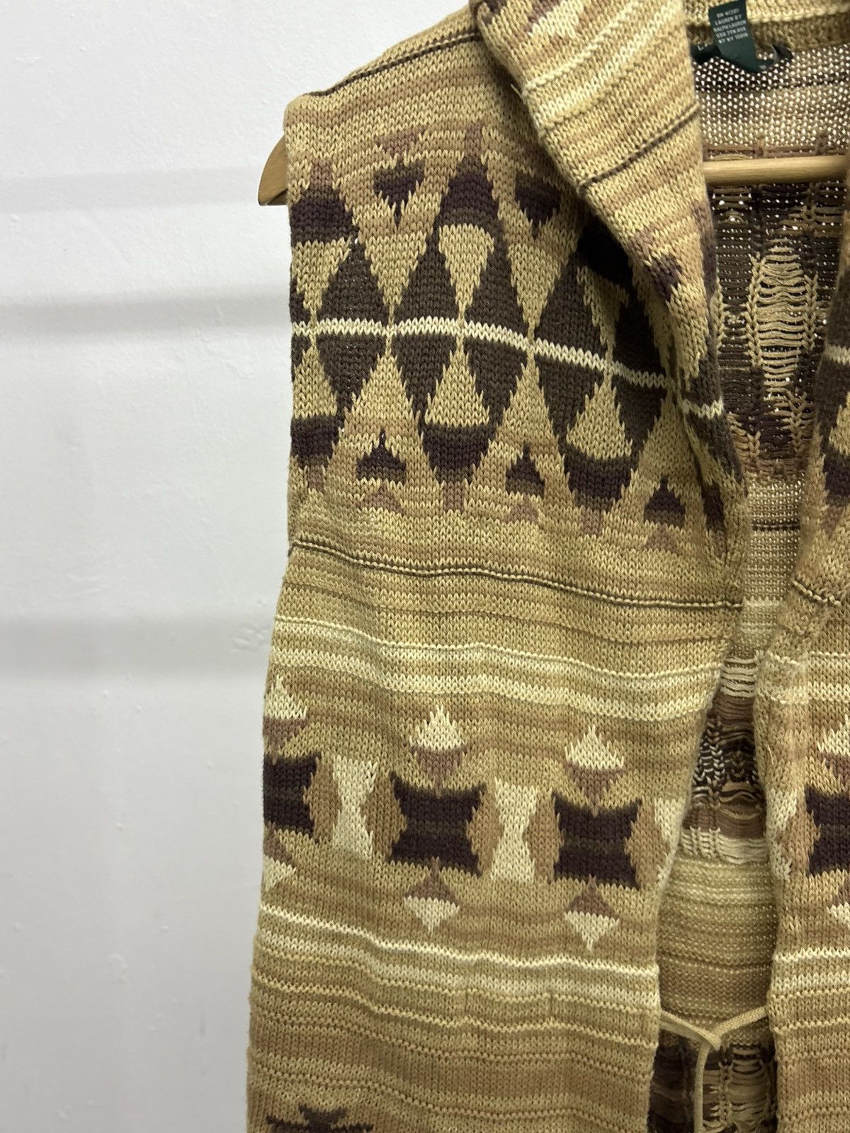 RRL Ralph Lauren RRL Double RL Hand Knit Ranch Cardigan Navajo Vest Size US M / EU 48-50 / 2 - 4 Thumbnail