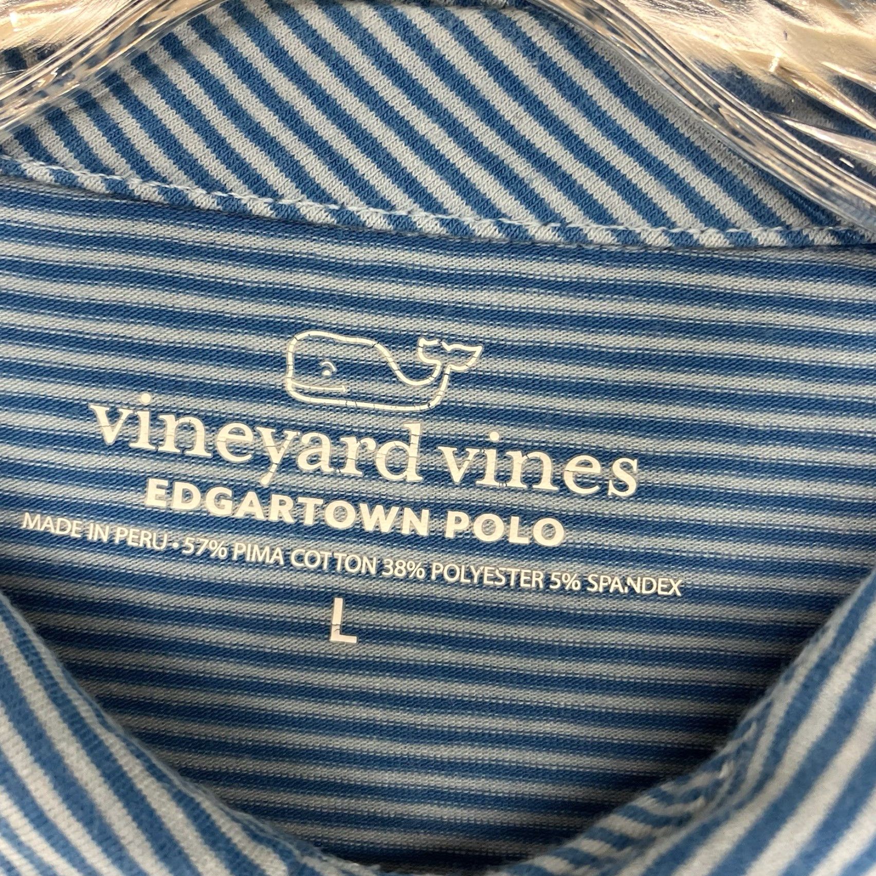 Vineyard Vines Vineyard Vines Polo Shirt Large Striped Edgartown Pocket Blue Regular Fit Short Sleeve Men Mens Shirt Size US L / EU 52-54 / 3 - 4 Thumbnail