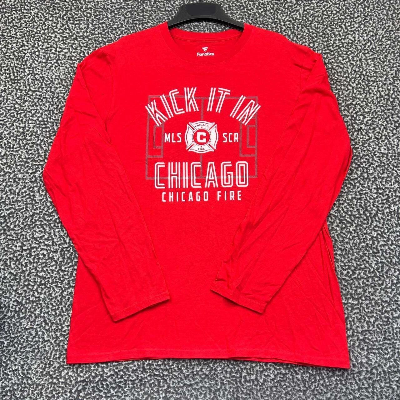 Other Chicago Fire Shirt Men Long Sleeve Crew Neck Cotton L Size US L / EU 52-54 / 3 - 1 Thumbnail