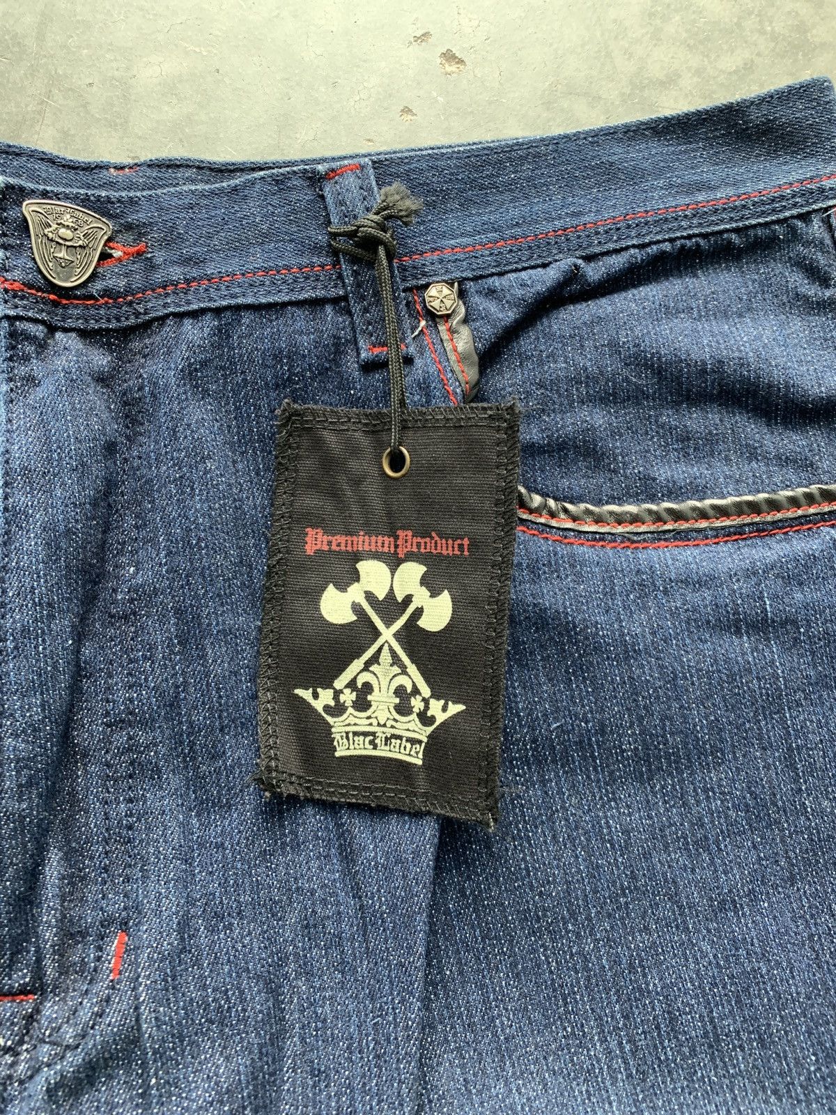 Southpole BNWT Cybergoth Y2K Blac Label Baggy Jean Shorts Size US 42 / EU 58 - 6 Thumbnail