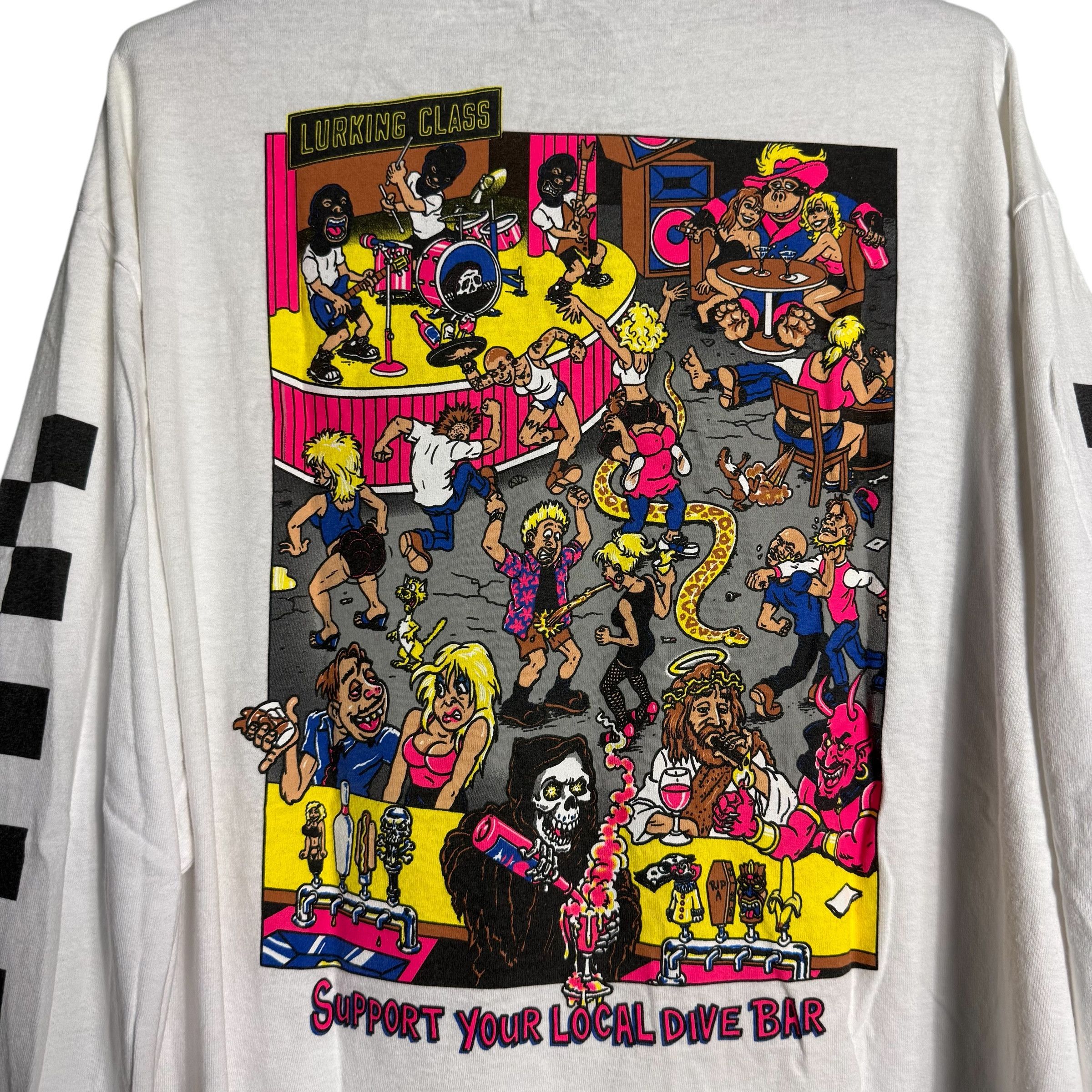 Lurking Class 🔥RARE🔥Lurking Class Dive Bar Checkerboard Sleeve T-shirt Size US XL / EU 56 / 4 - 3 Thumbnail