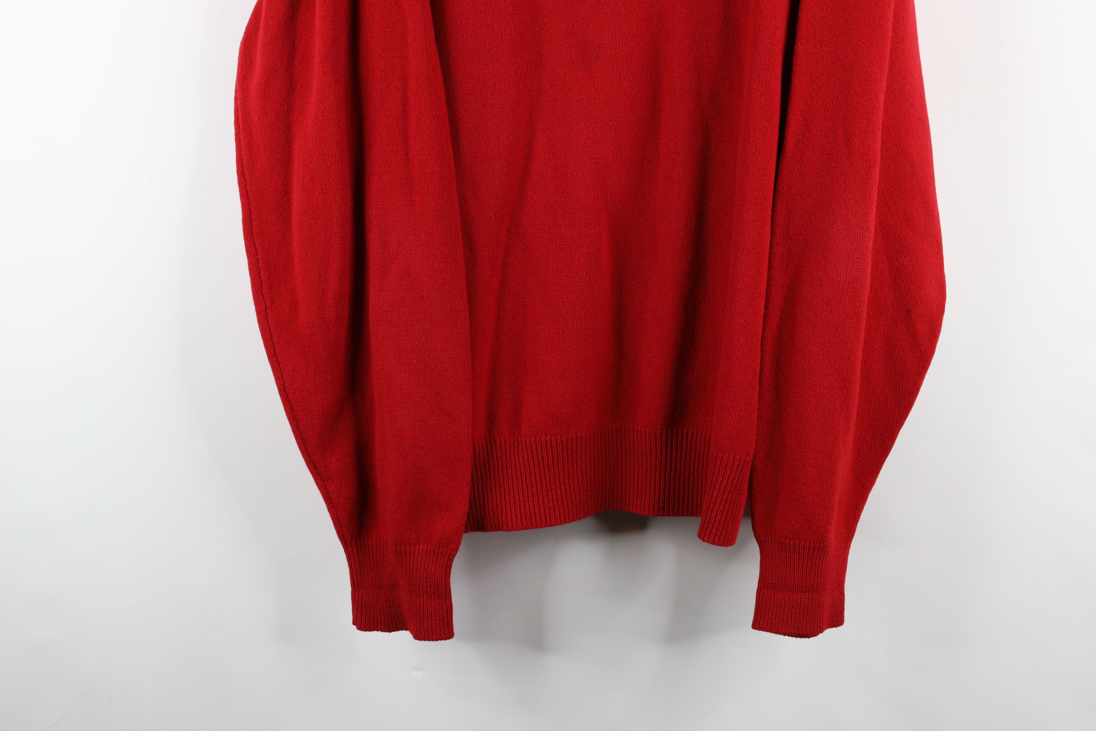 Vintage Vintage 90s Streetwear Heavy Lambswool Knit V-Neck Sweater Size US XL / EU 56 / 4 - 3 Thumbnail