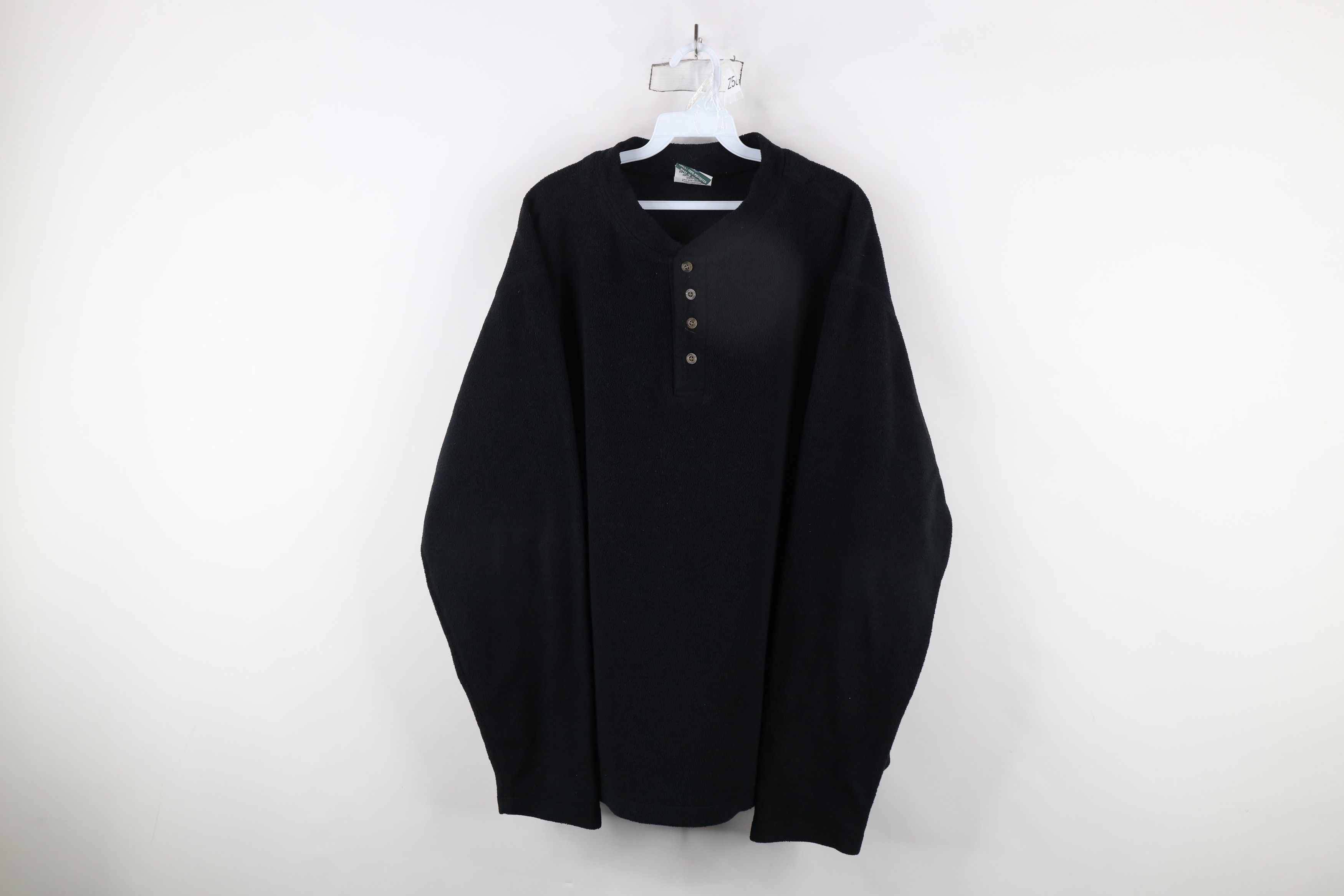 Vintage Vintage 90s Streetwear Fleece Long Sleeve Henley Sweater Size US L / EU 52-54 / 3 - 1 Thumbnail