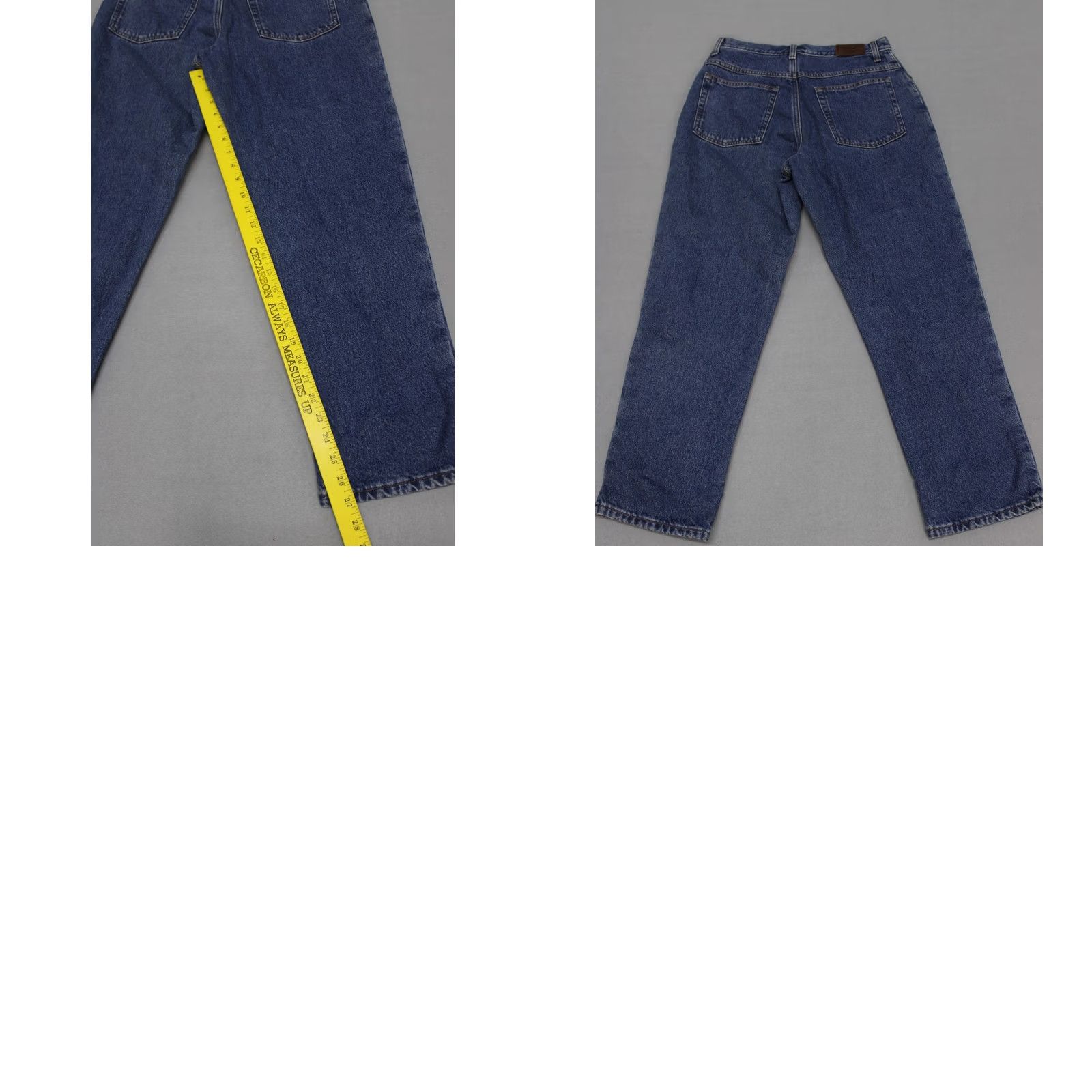 Vintage LL Bean Jeans Womens 10 Petite Relaxed Fit Flannel Lined Pants Blue Solid Denim Size 32" / US 10 / IT 46 - 8 Thumbnail