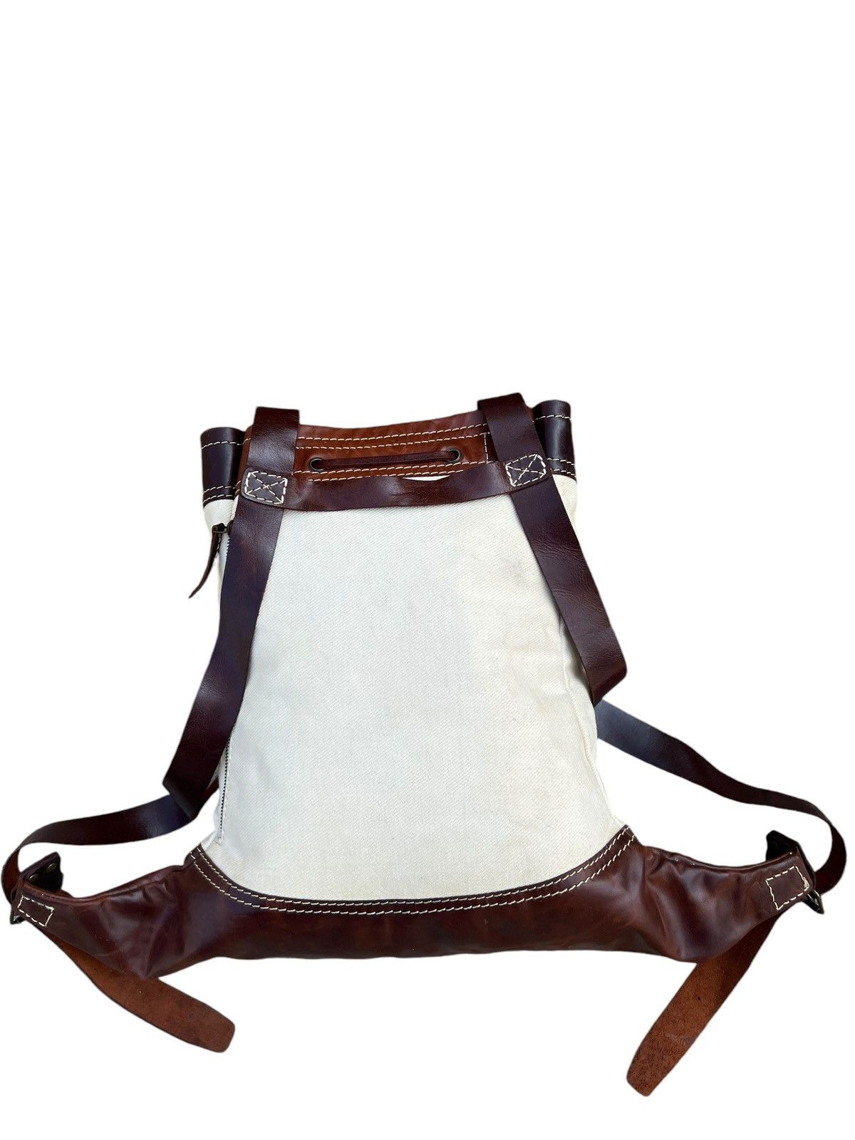 Leather Tideway Japan Muddy Stains Canvas Leather Hybrid Backpack Size ONE SIZE - 10 Thumbnail