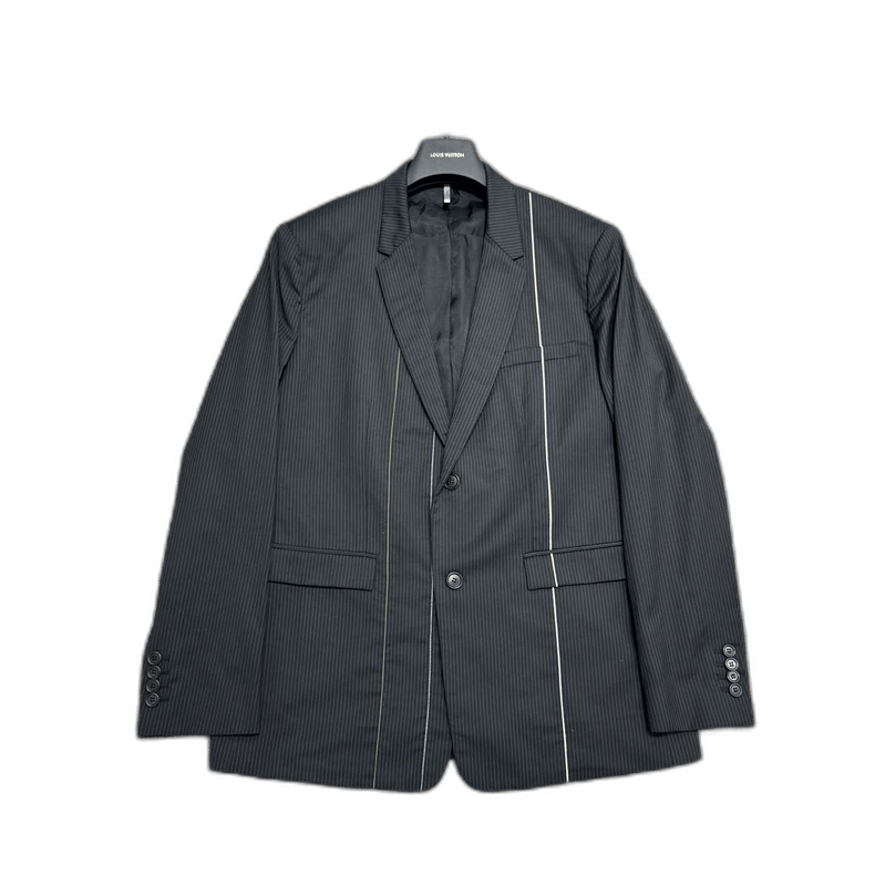 Dior black and white striped suit-zp