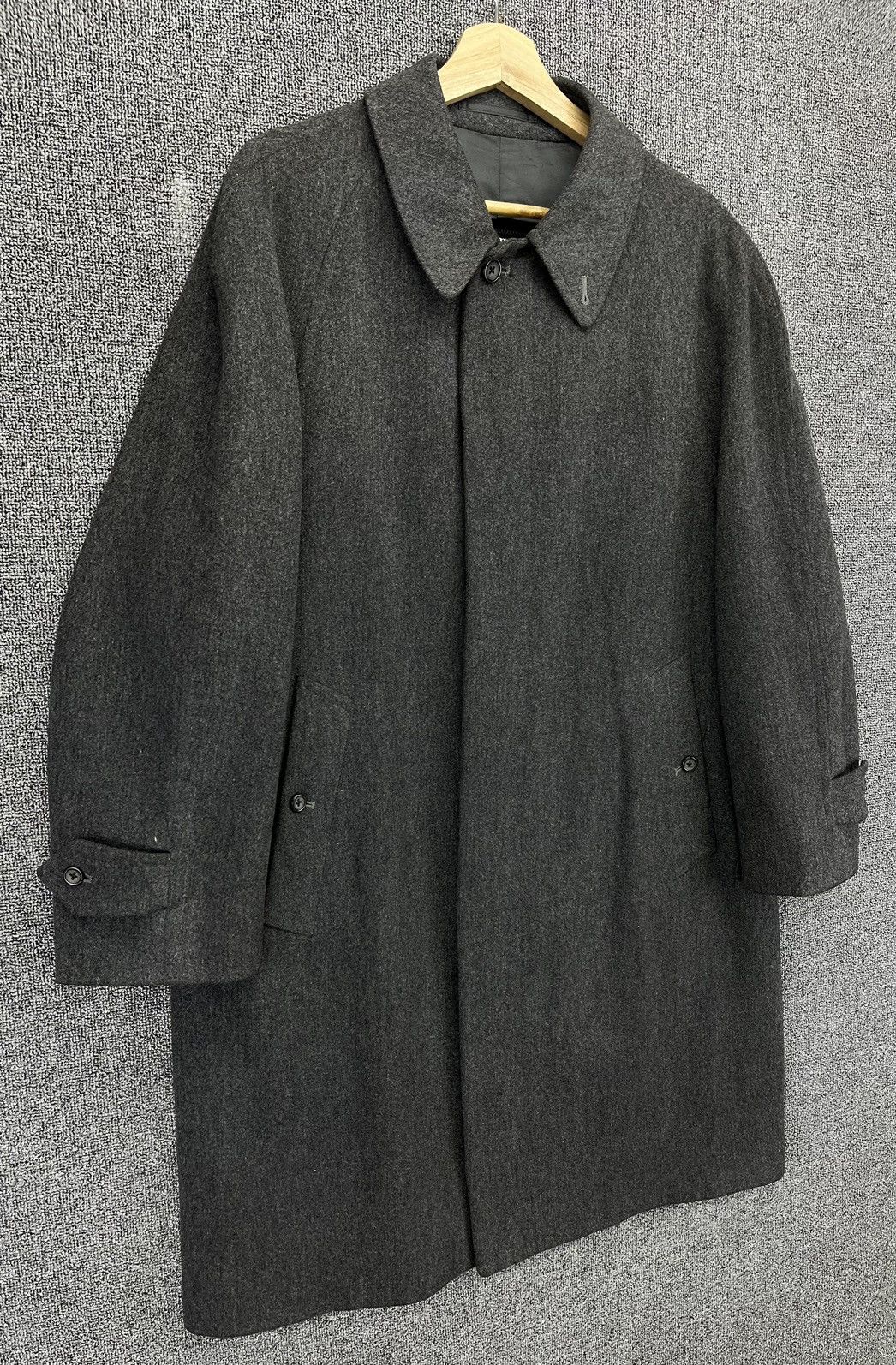 Burberry Vintage Burberry Grey Trench Coats Wool Long Jacket Size US M / EU 48-50 / 2 - 2 Thumbnail