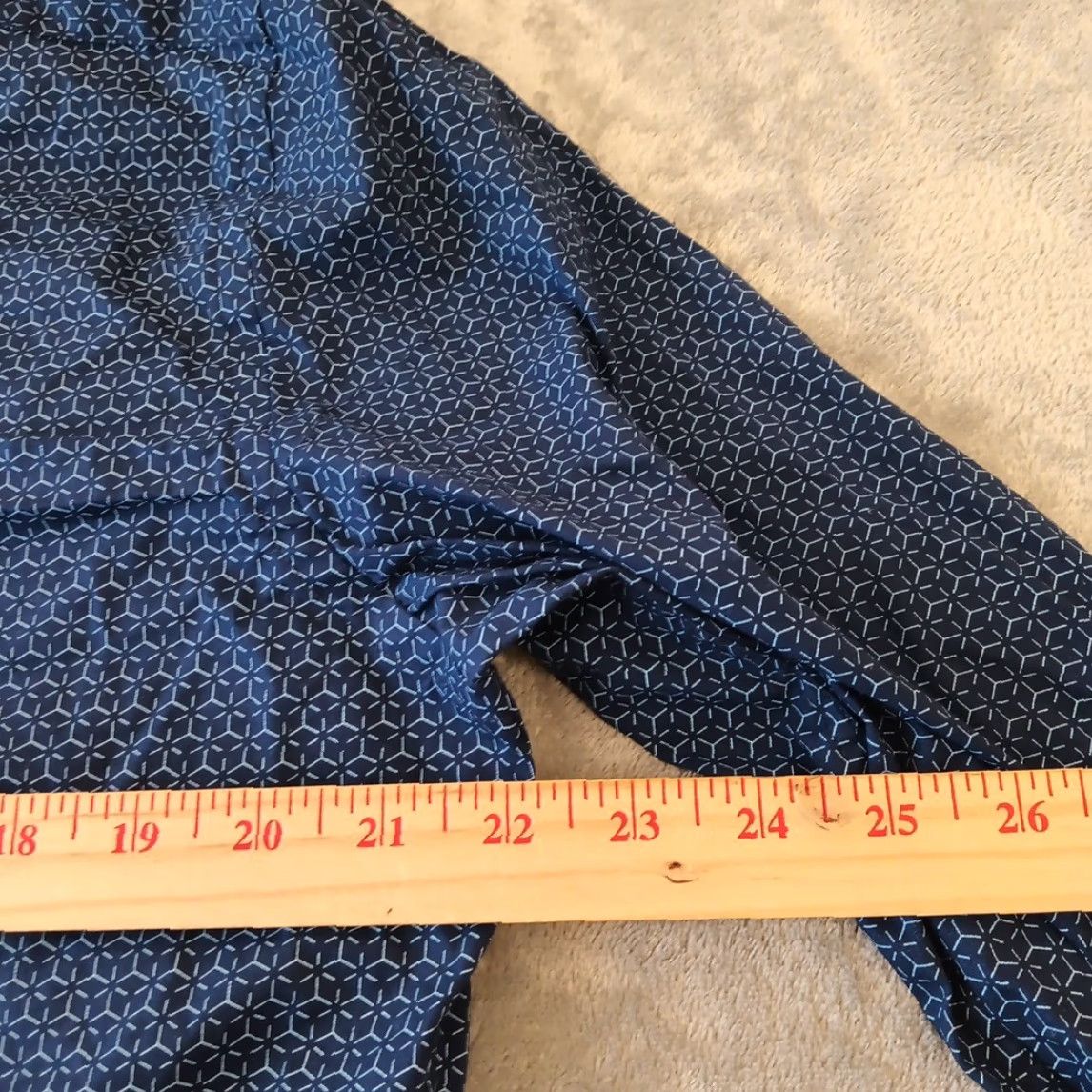 Apt. 9 Apt. 9 Shirt Mens Medium Blue Geometric Long Sleeve Button Up cotton Blend Size US M / EU 48-50 / 2 - 7 Thumbnail