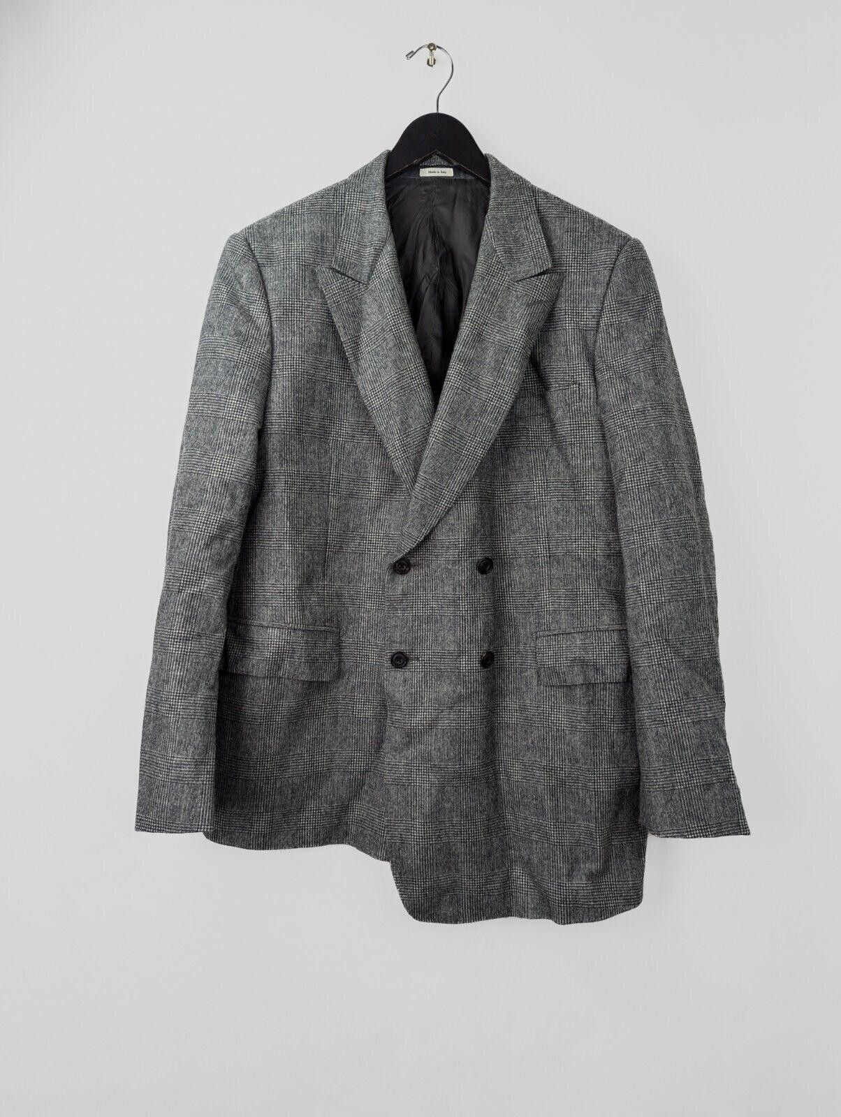 Alexander McQueen 2021 MCQUEEN Mens Asymmetrical Glen Plaid Blazer Jacket Size 46R - 1 Thumbnail