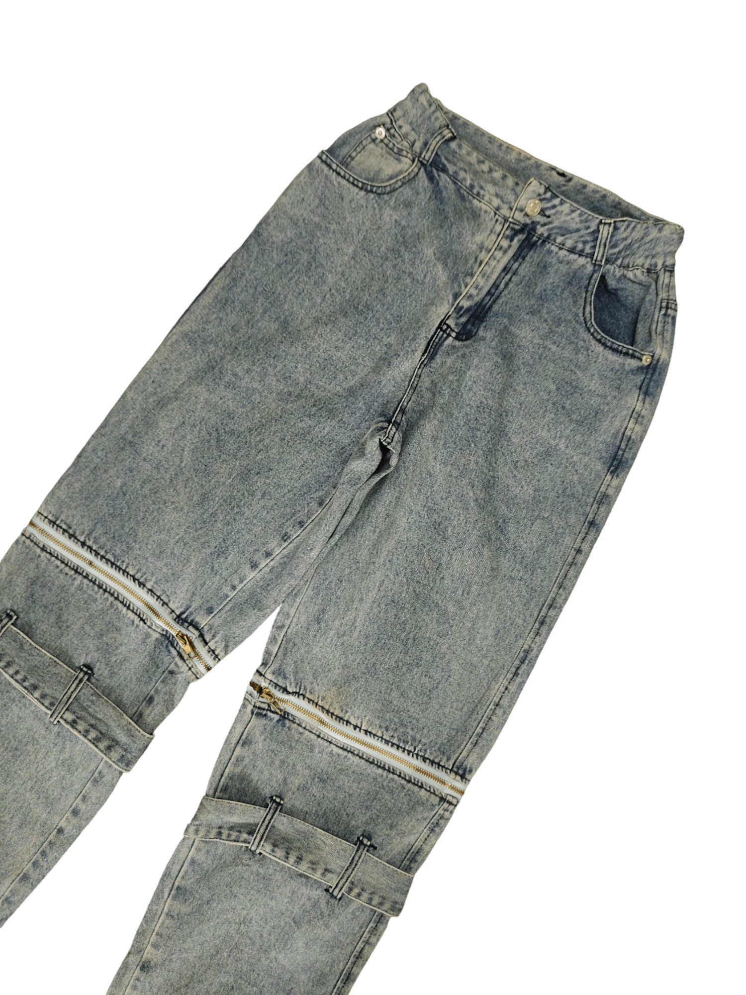 Hysteric Glamour Ahstudio Light Wash Bondage Punk Baggy Denim Pants Size US 28 / EU 44 - 5 Thumbnail