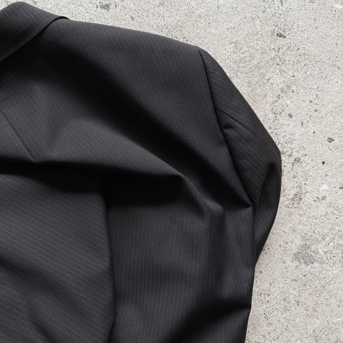 Givenchy Givenchy Men Black Pinstripe 3-Button Suit Blazer Jacket Size 40S - 12 Thumbnail