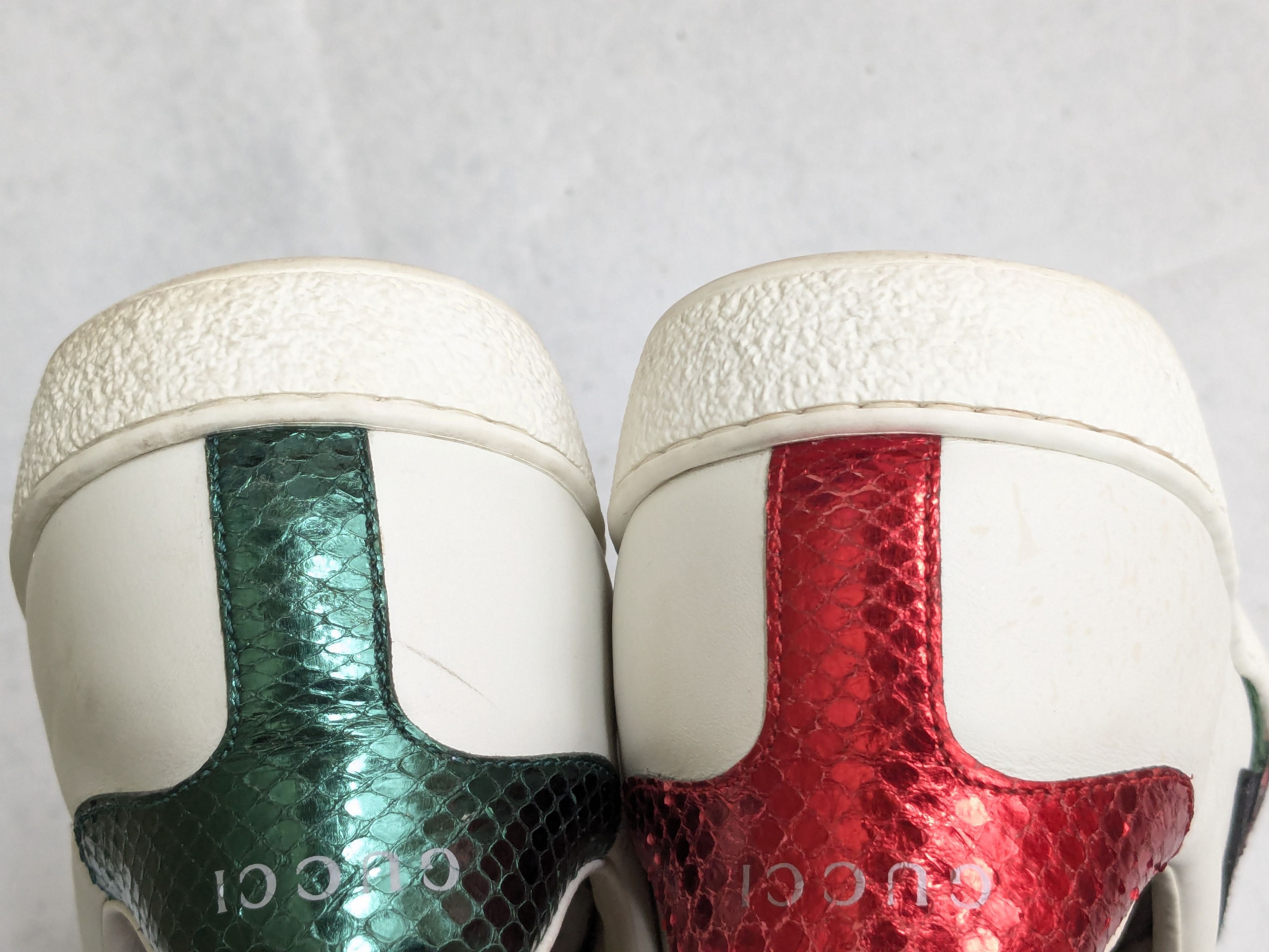 Gucci Gucci Ace Sneakers Snake White 10.5 Low Tops Leather Size US 10.5 / EU 43-44 - 13 Thumbnail