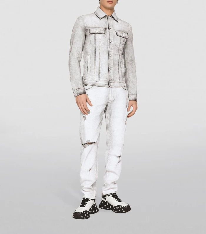 Dolce & Gabbana o1y0125 Denim Jacket in Light Grey Size US S / EU 44-46 / 1 - 3 Thumbnail
