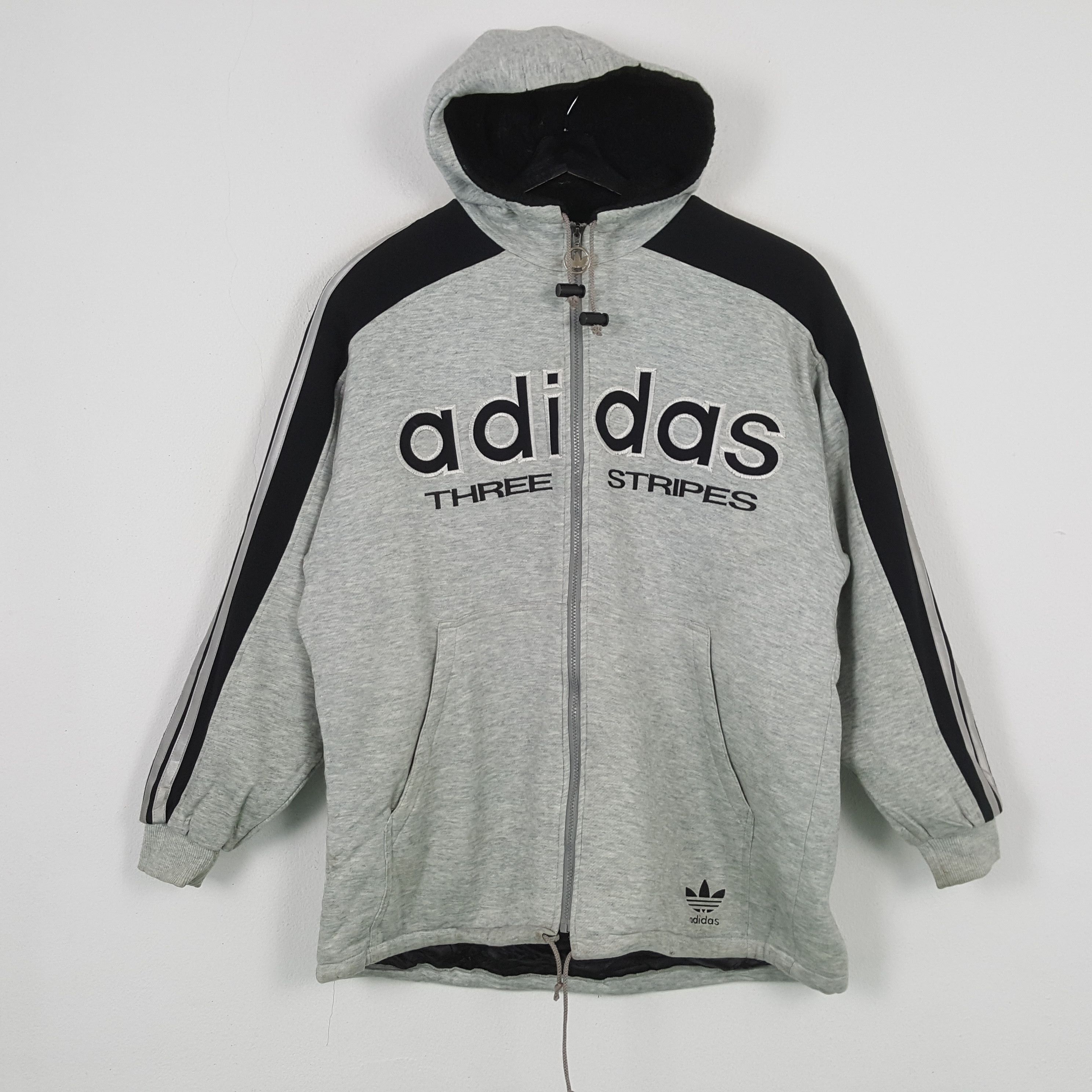 Adidas × Vintage Adidas Spellout Design Hoodie Jacket Size US XL / EU 56 / 4 - 1 Thumbnail