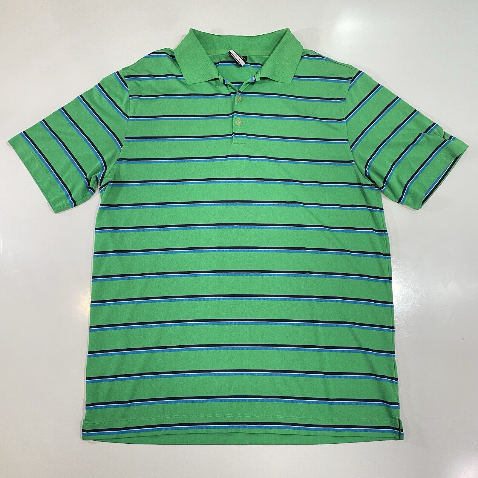 Nike NIKE Men’s Green Golf Athletic Polo Shirt Dri Fit Striped L Size US L / EU 52-54 / 3 - 1 Thumbnail