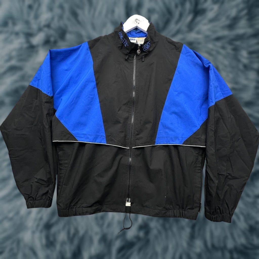 Asics VINTAGE Asics Gore-Tex Windbreaker Jacket Mens L Black Blue Zip Full Zip Pocket Logo 90s Outdoor Casual Travel Workwear Mens Size US L / EU 52-54 / 3 - 1 Thumbnail