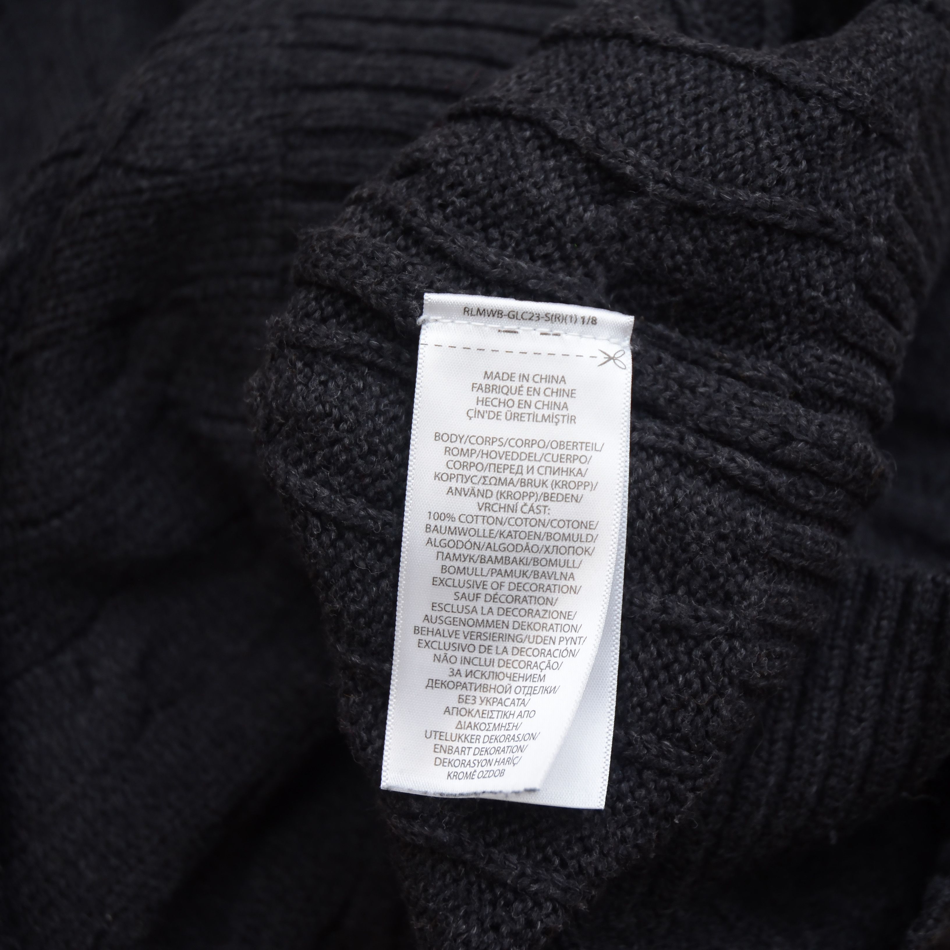 Polo Ralph Lauren Polo Ralph Lauren Unisex Black Cable Knit Sweater Jumper Size US XS / EU 42 / 0 - 14 Thumbnail