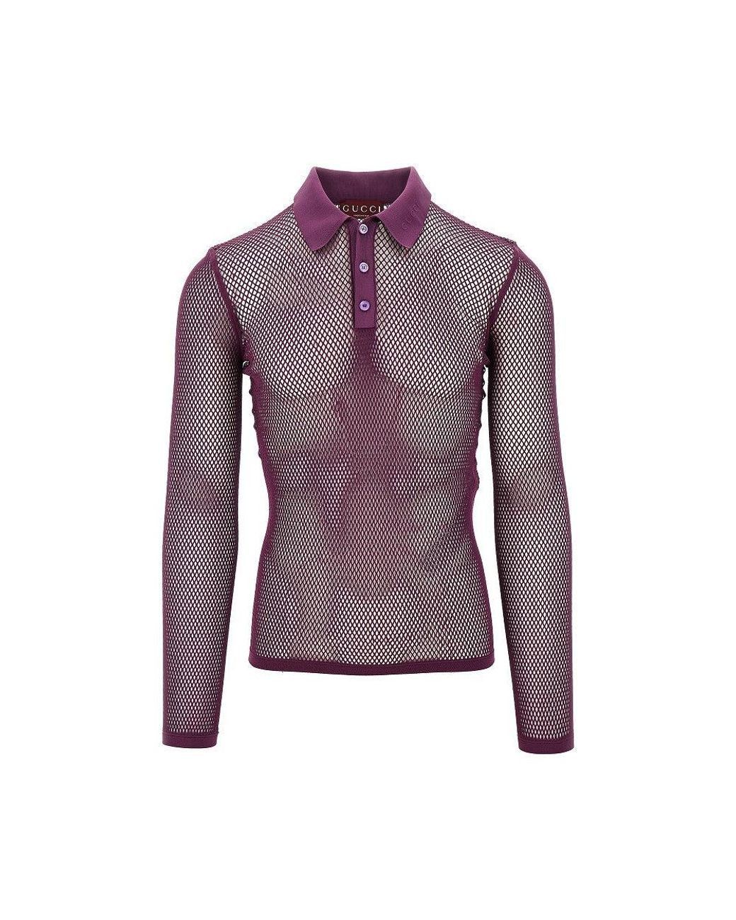 Gucci o1loc1c0925 L/S Polo Shirt in Purple Size US M / EU 48-50 / 2 - 1 Preview