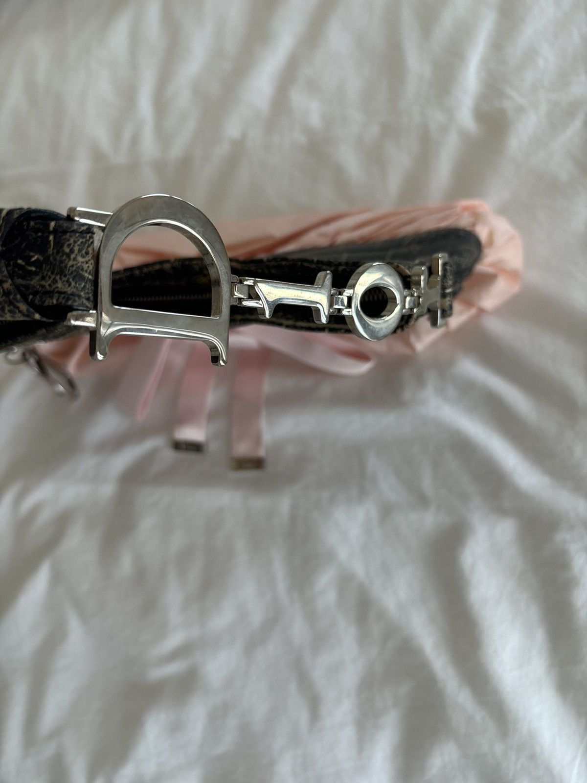 Dior Christian Dior RARE Pink and Black Python Corset Ballet Bag Size ONE SIZE - 12 Thumbnail