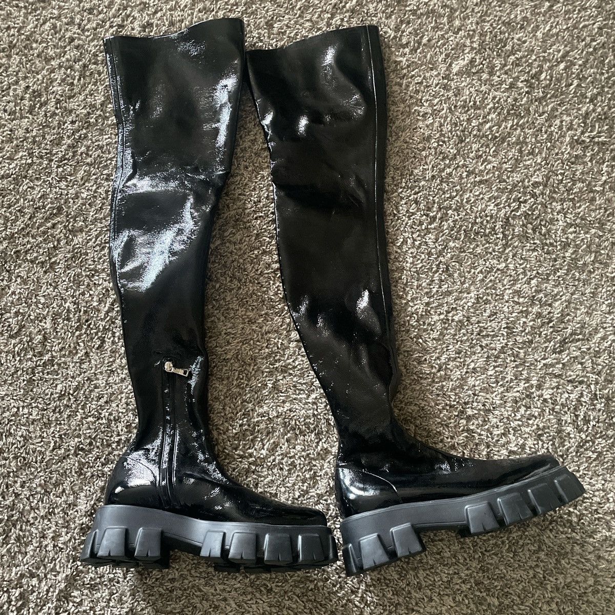 Prada Prada Leather Boots Size US 8 / IT 38 - 1 Thumbnail