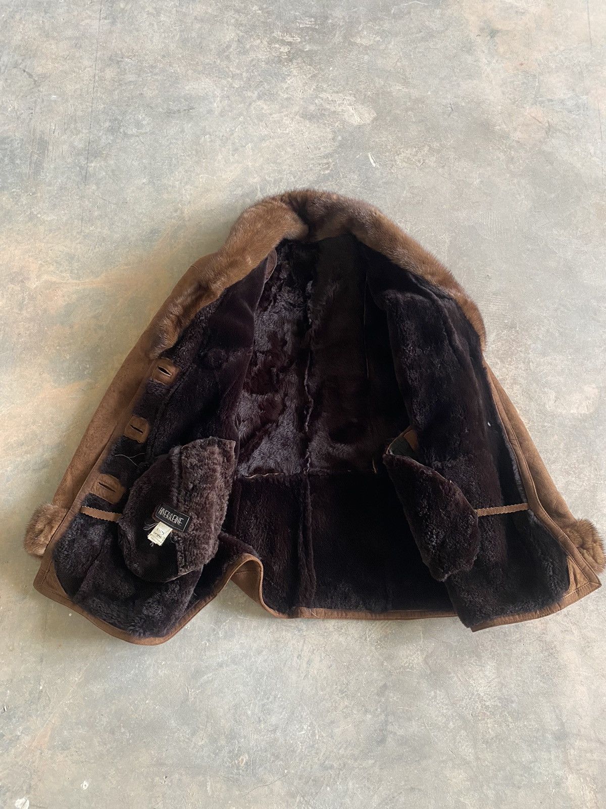 Vintage HIVERREINE SHEEPSKIN LEATHER JACKET FOX FUR INNER PUNK LGB Size US M / EU 48-50 / 2 - 3 Thumbnail