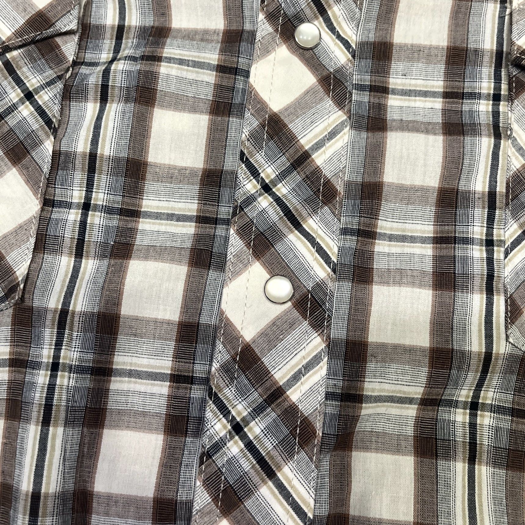 Wrangler VINTAGE Wrangler Pearl Snap Western Shirt Men 2XL Classic Brown Plaid Size US XXL / EU 58 / 5 - 2 Thumbnail