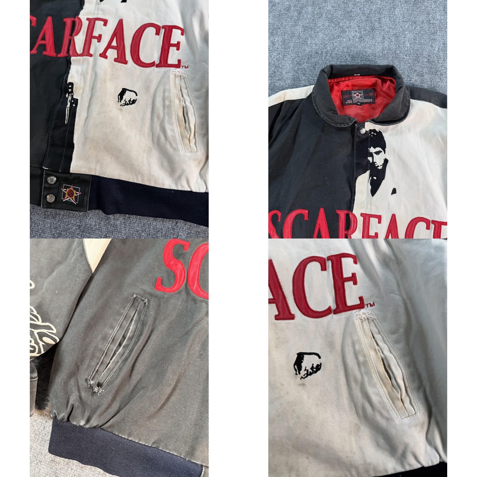 Hamilton VINTAGE Scarface Jacket Mens 3XL Black Jeff Hamilton Bomber World Is Yours 90s Size US XXL / EU 58 / 5 - 8 Thumbnail